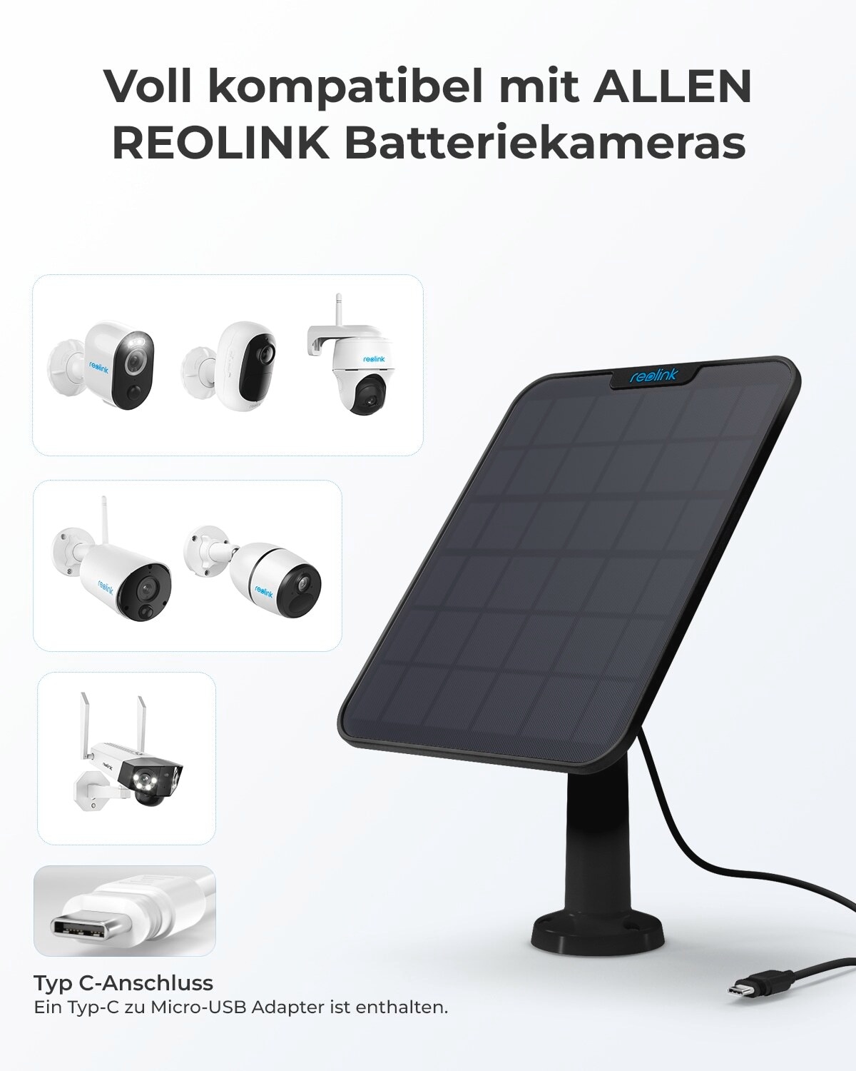 Reolink Solarladegerät »6W Solarpanel«