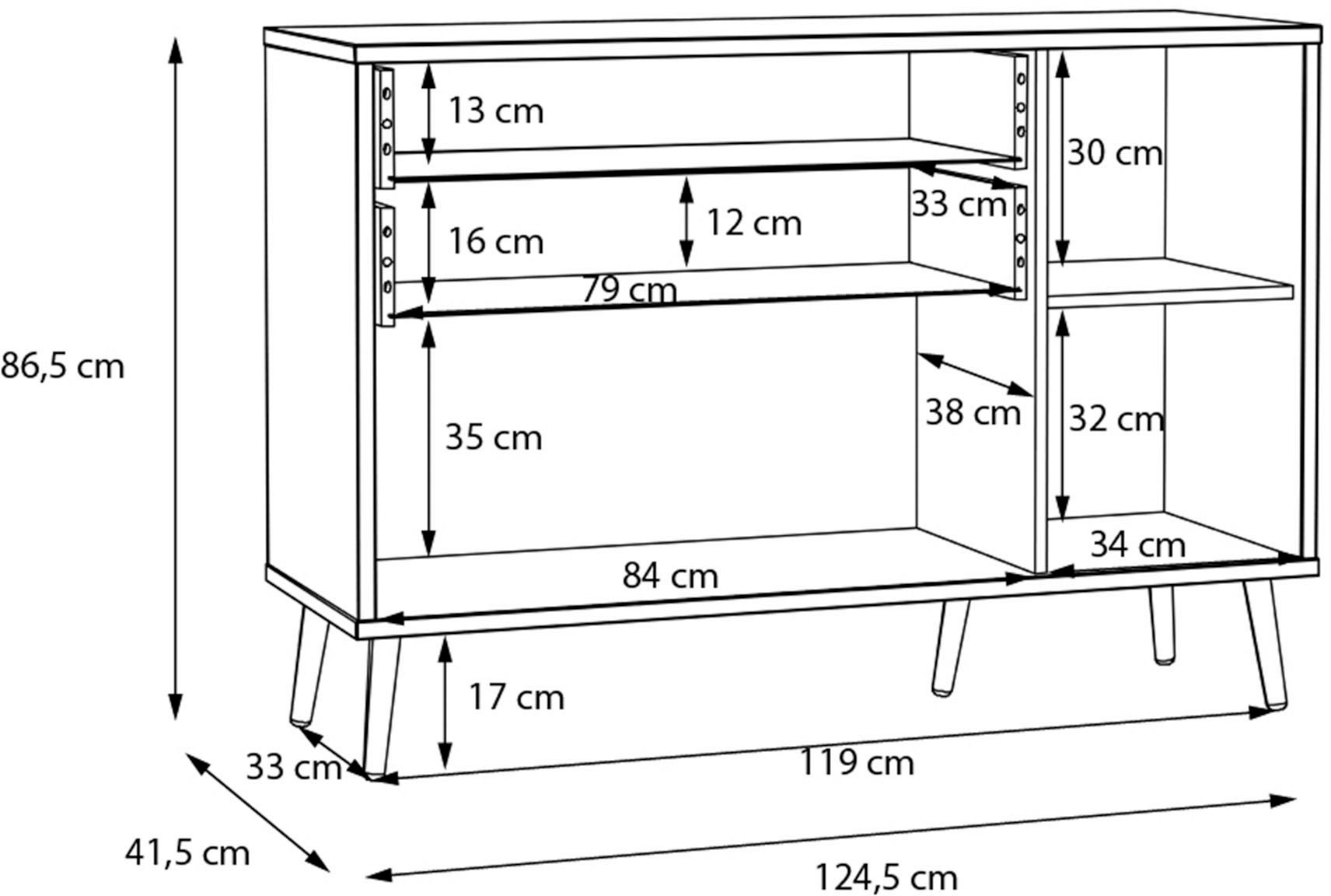 FORTE Sideboard »Harllson EasyKlix by Forte«, die neue geniale Art Möbel aufzubauen