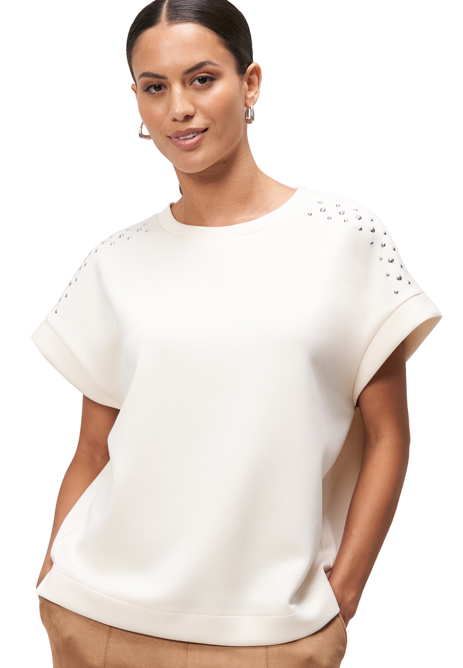 Zero Sweatshirt »Sweatshirt mit Nieten«
