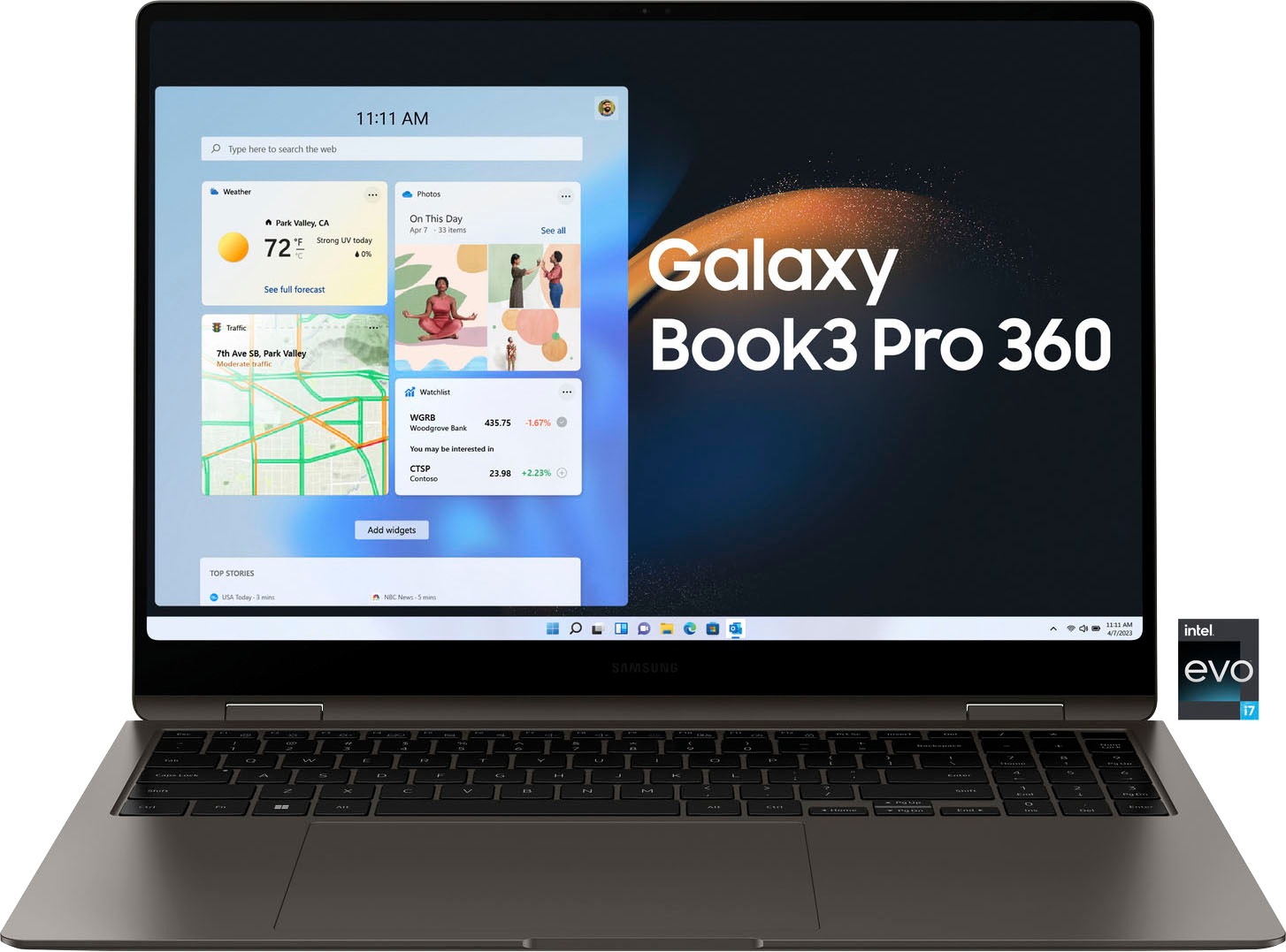 Samsung Convertible Notebook »Galaxy Book3 Pro 360«, 40,62 cm, / 16 Zoll, Intel, Core i7, Iris Xe Graphics, 512 GB SSD