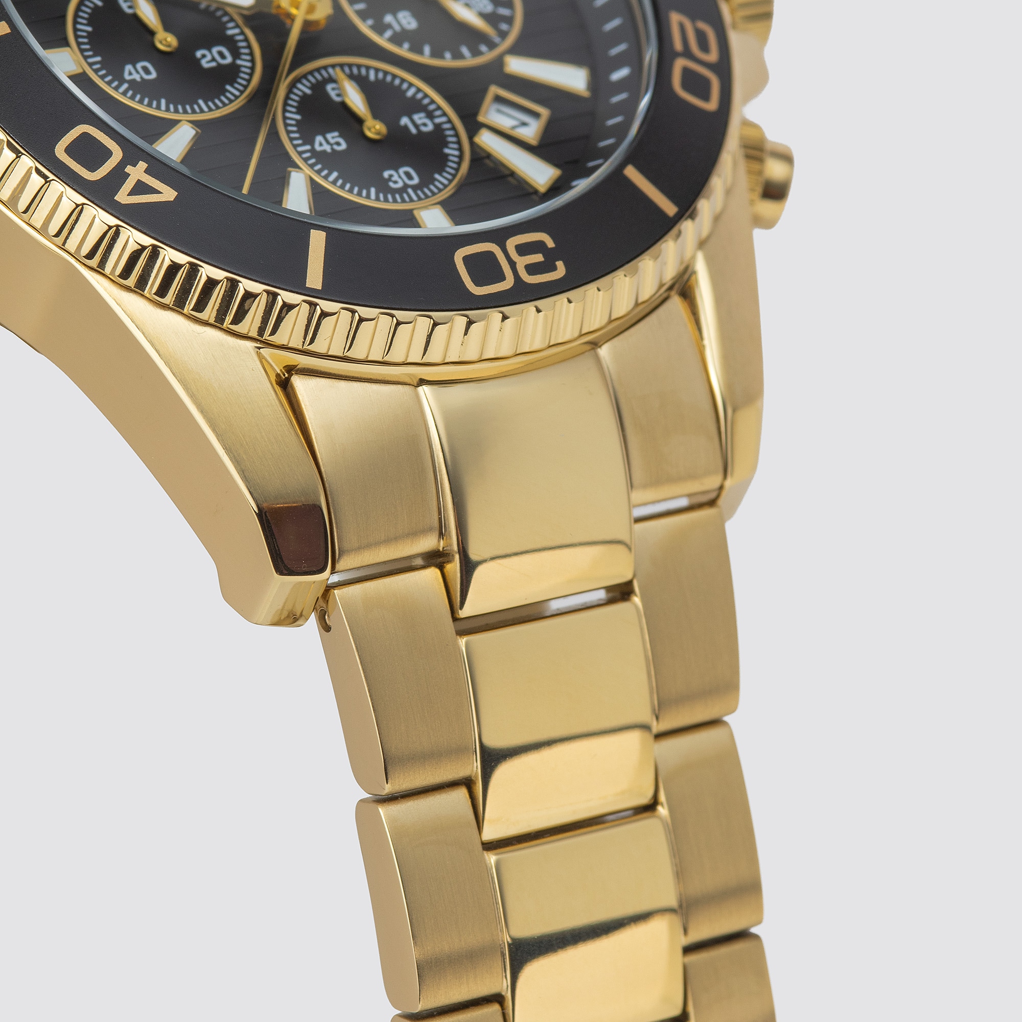 Jacques Lemans Chronograph »Liverpool Diver« Quarzuhr, Armbanduhr, Herrenuhr, Edelstahlarmband, analog, Tag