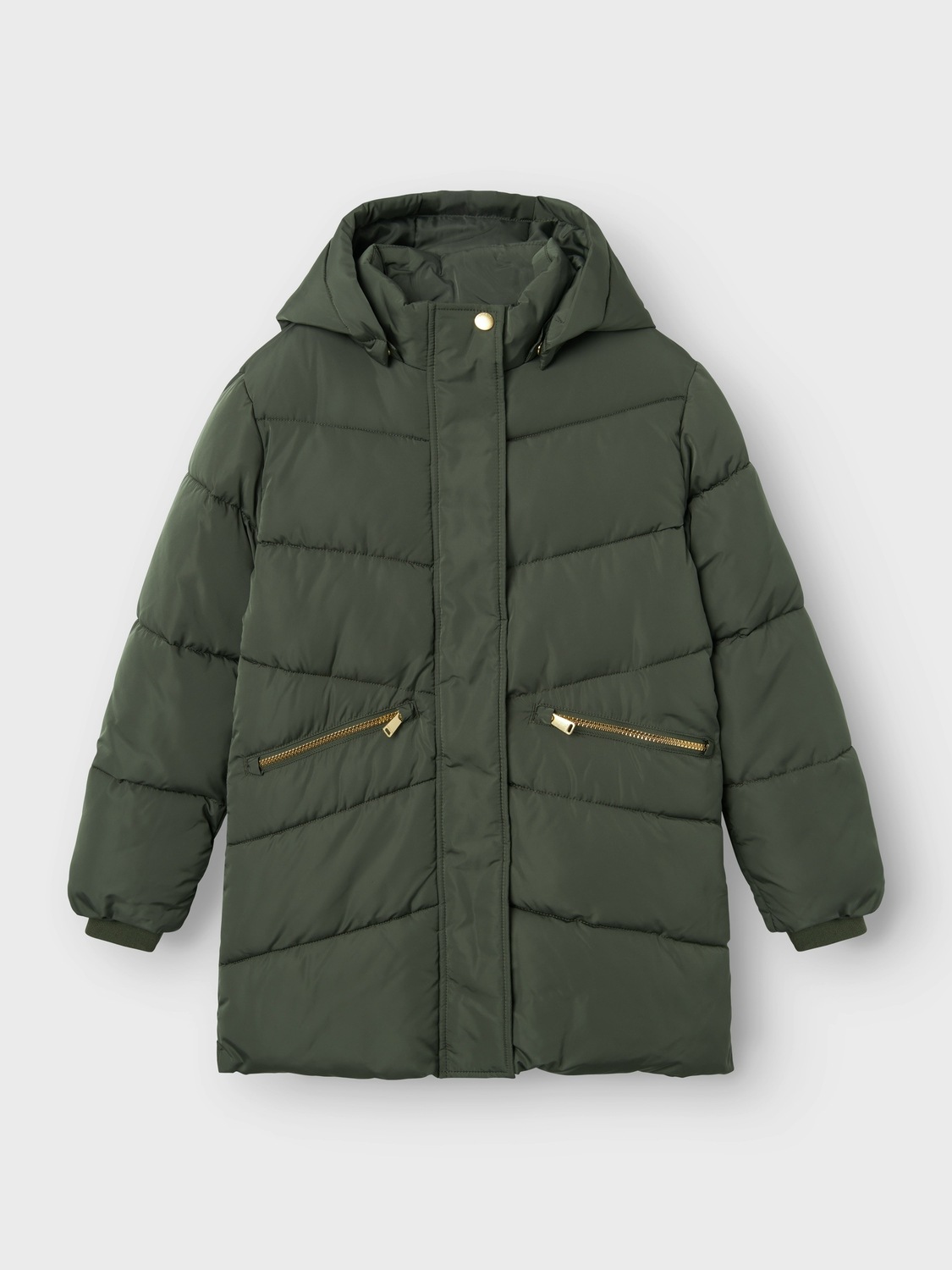 Name It Outdoorjacke »NKFMEMO JACKET LONG TB«, mit Kapuze, mit dekorativen und reflektierenden Details