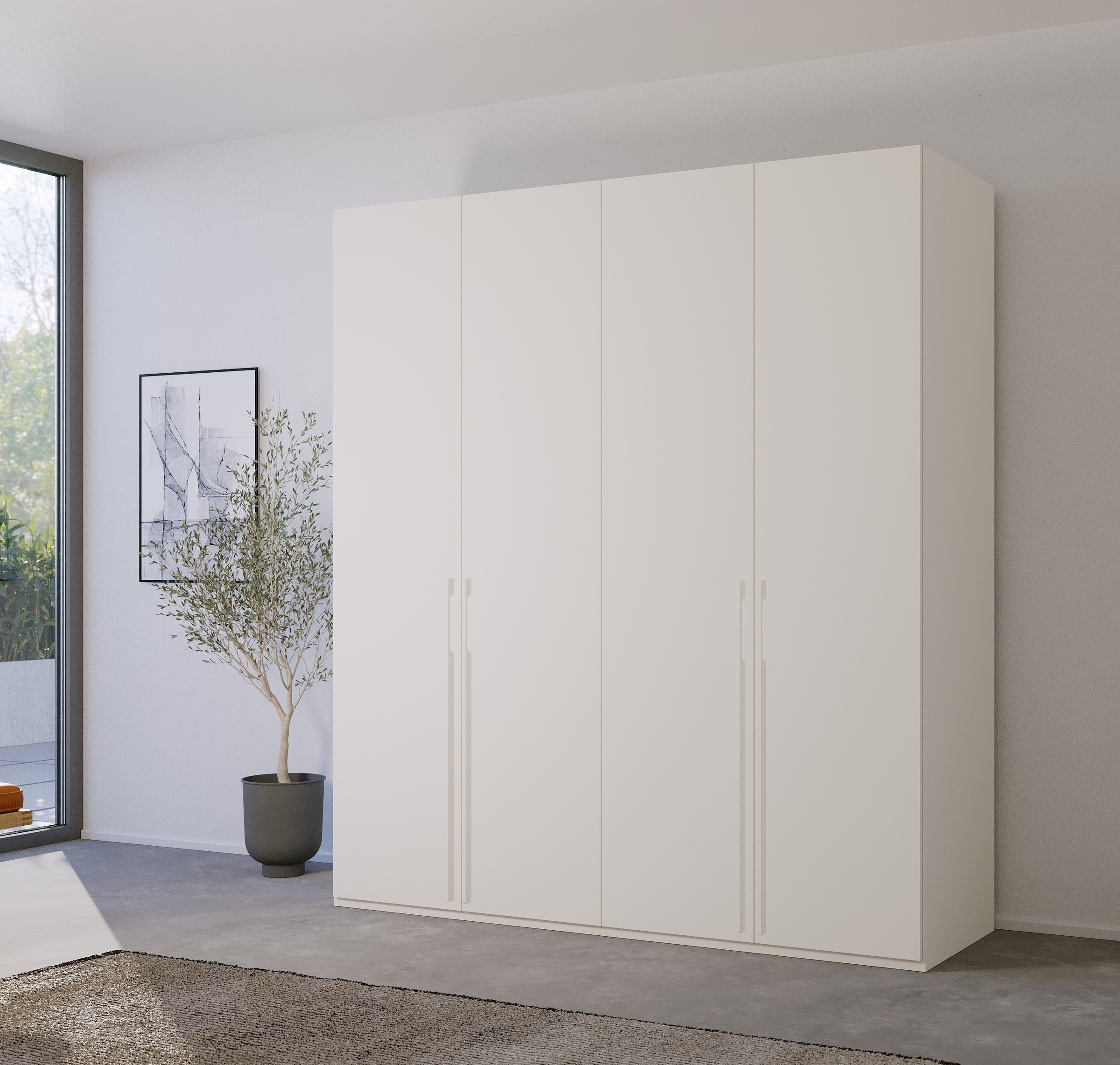 rauch Drehtürenschrank »Skat Pure«, mit eleganten Griffstangen und praktischer Innenausstattung