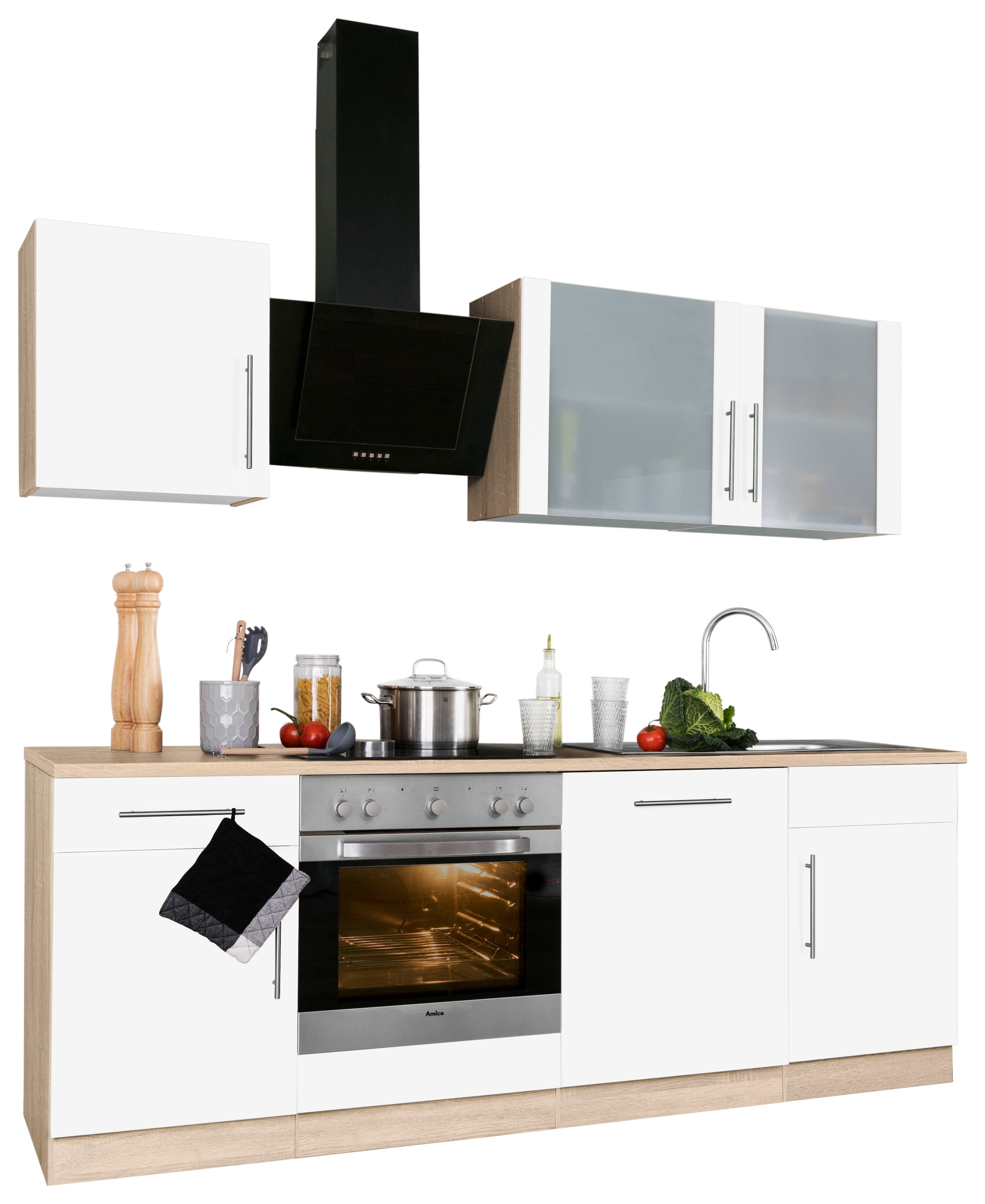 E-Geräten, Küchenzeile mit Küchen »Cali«, wiho cm Breite 220 auf Raten bestellen