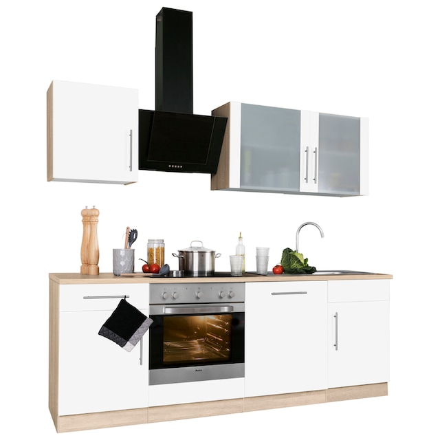 wiho Küchen Küchenzeile »Cali«, mit E-Geräten, Breite 220 cm auf Raten  bestellen