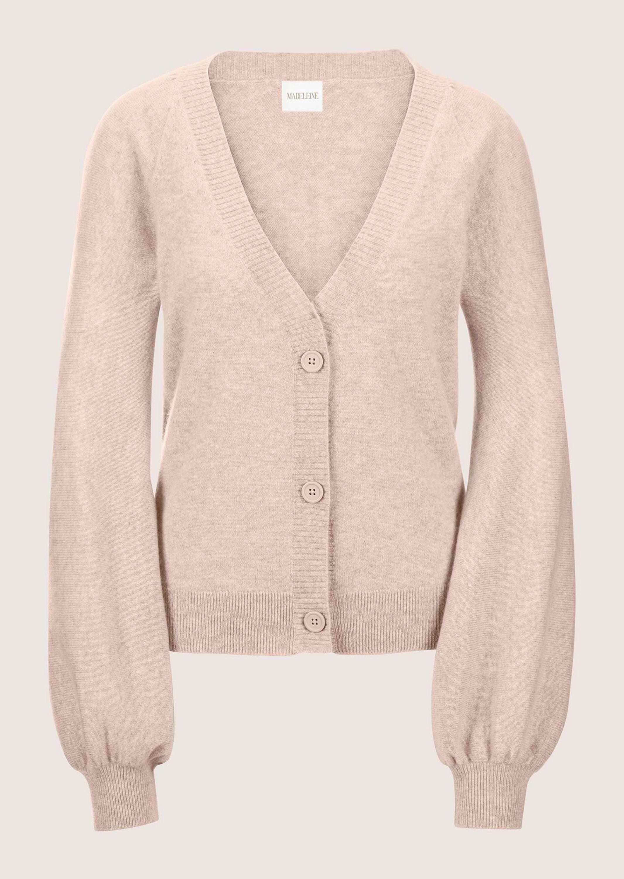 MADELEINE Strickjacke »Strickjacke Kaschmir-Cardigan mit Ballonärmeln« Good-Cashmere-Qualität
