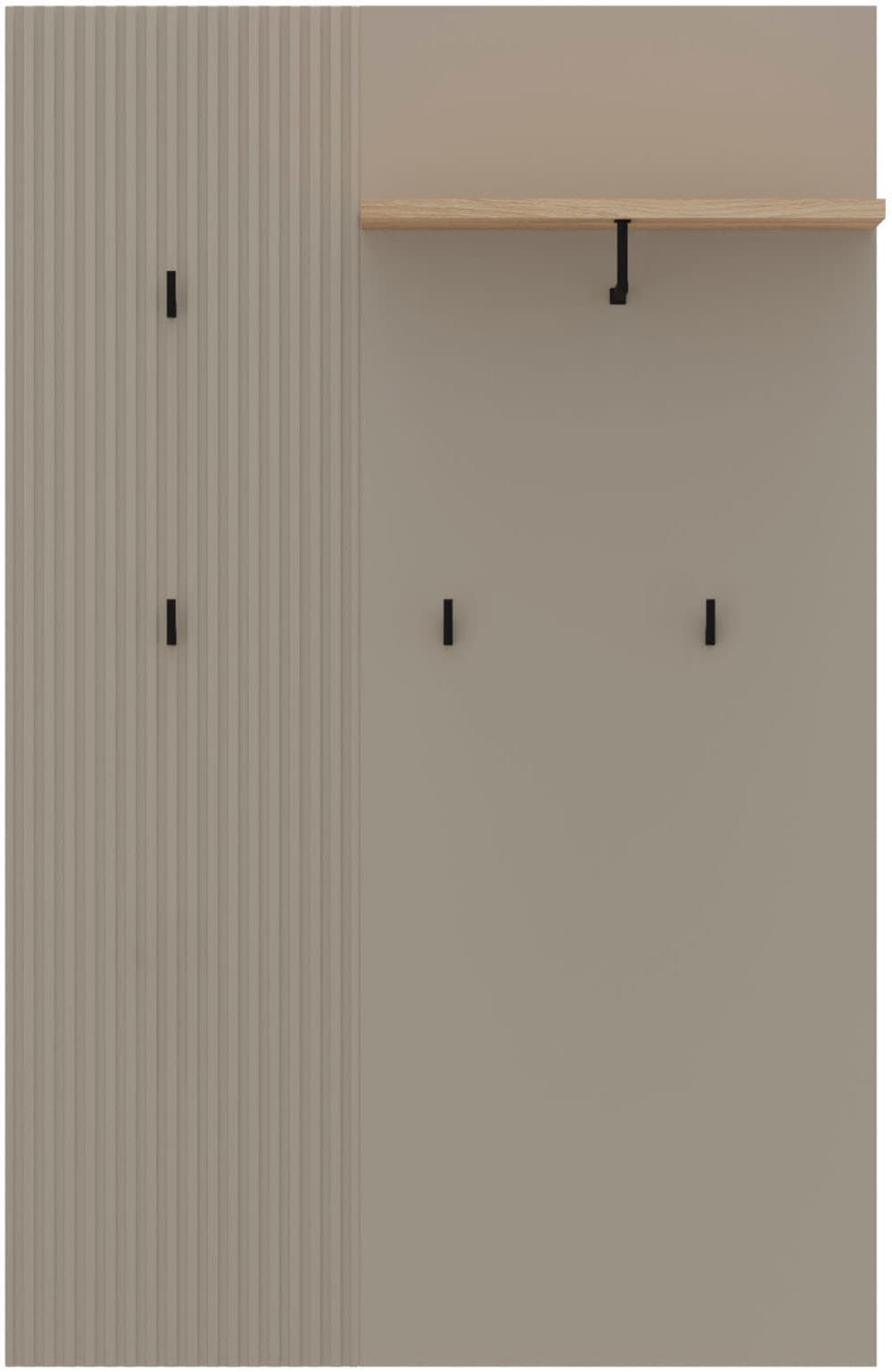 Home affaire Garderobenpaneel »Luminara« 1 Stk. tlg. Wandgarderobe breit mit eleganter Rillenoptik - (B/T/H) 85/26/133 cm