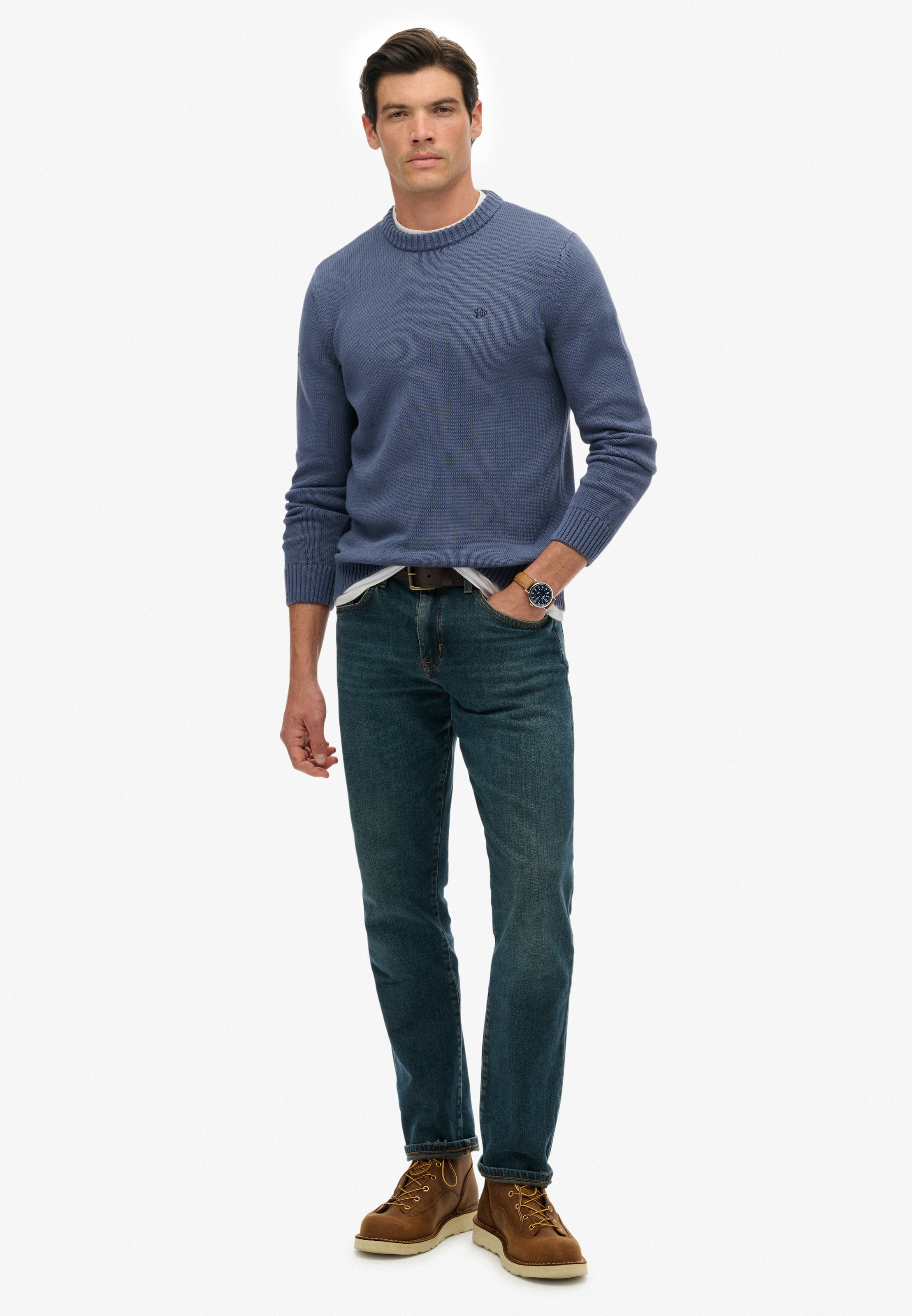 Superdry Strickpullover »PREPPY COTTON JUMPER« Baumwolle, regular fit