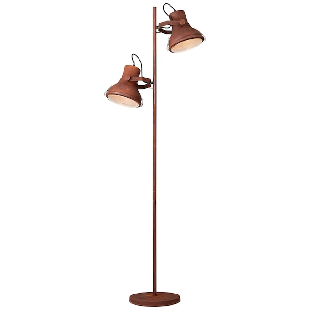 Brilliant Stehlampe »Frodo«, 2 flammig-flammig, 160 cm Höhe, 49 cm Breite,  2 x E27, schwenkbar, Metall, rost online kaufen | mit 3 Jahren XXL Garantie