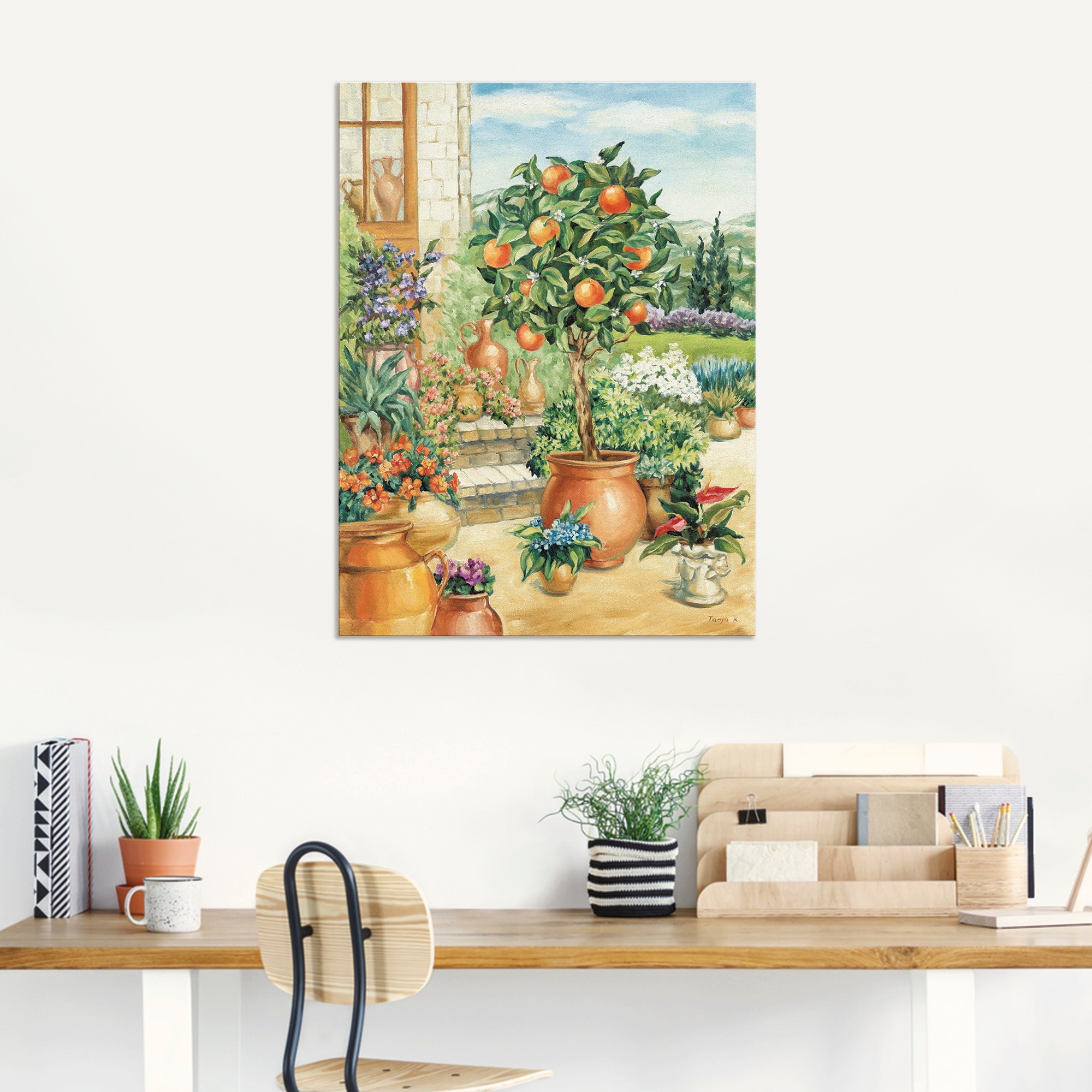 Artland Wandbild »Orangenbaum im Garten« Garten 1 Stk. tlg. als Alubild, Leinwandbild in verschied. Größen