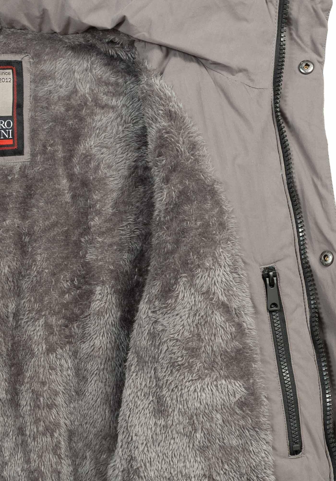 Alessandro Salvarini Winterjacke »A. Salvarini Herren Winterjacke lang mit Teddyfell gefüttert AS458«