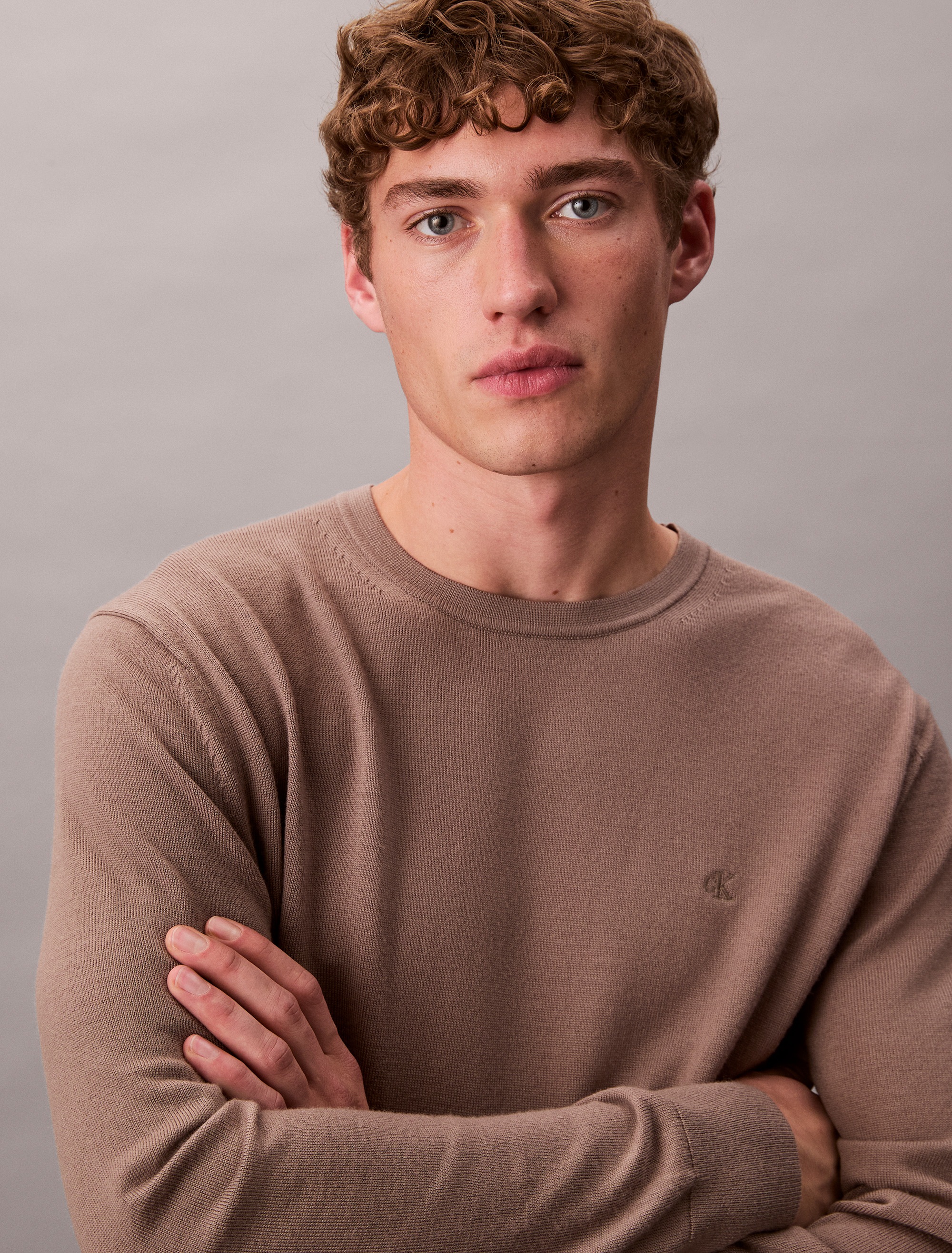 Calvin Klein Strickpullover »LS 100% MERINO CREW 14GG«, Mit Rundhalsausschnitt, regular fit