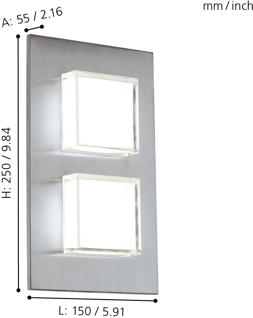 EGLO LED | kaufen mit 3 Garantie tauschbar Außen-Wandleuchte »Pias«, XXL 2 Jahren online möglich, Eckmontage LED flammig-flammig