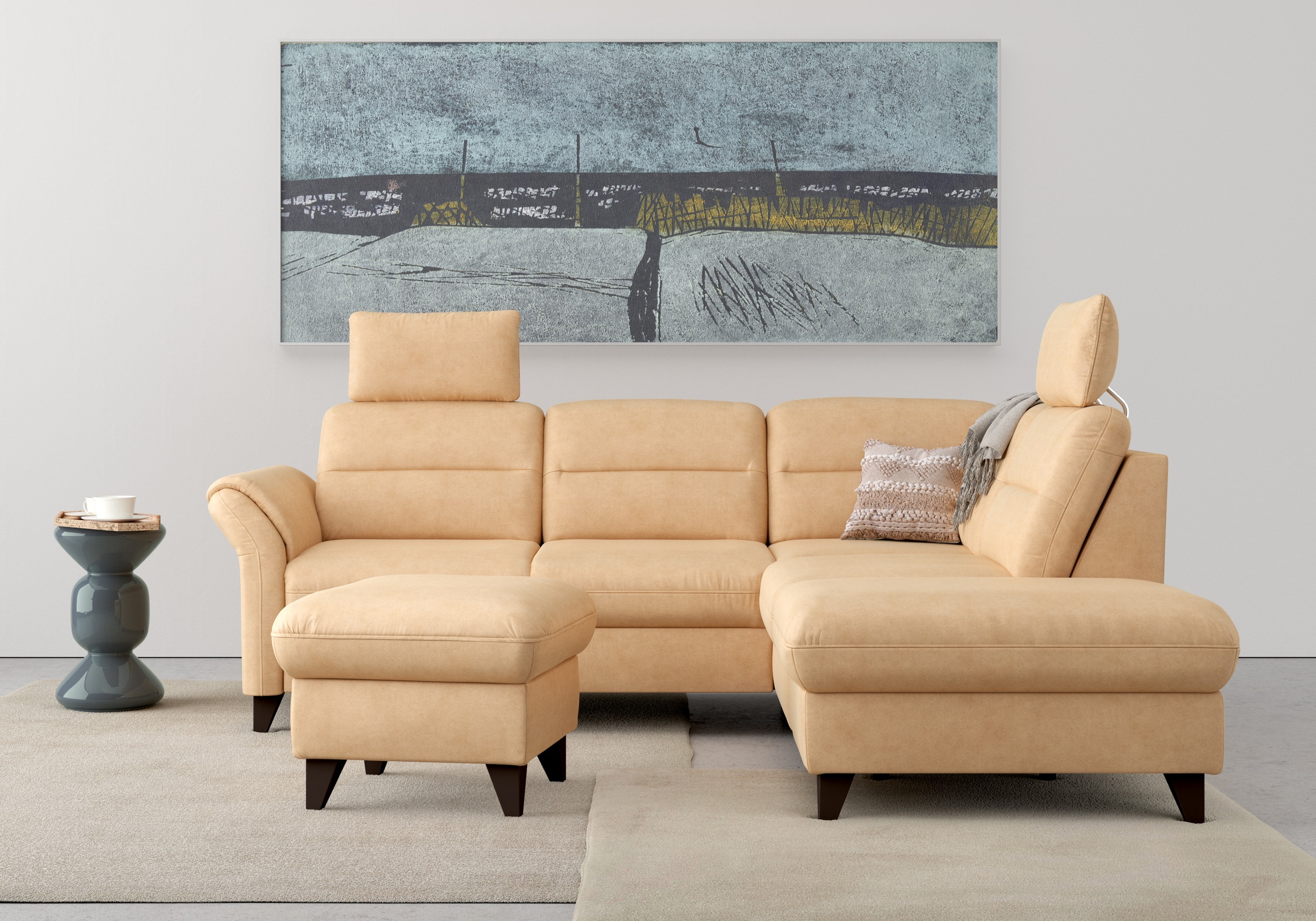 sit&more Stauraumhocker »Mellum«, mit Stauraum und wengefarbenen Holzfüßen