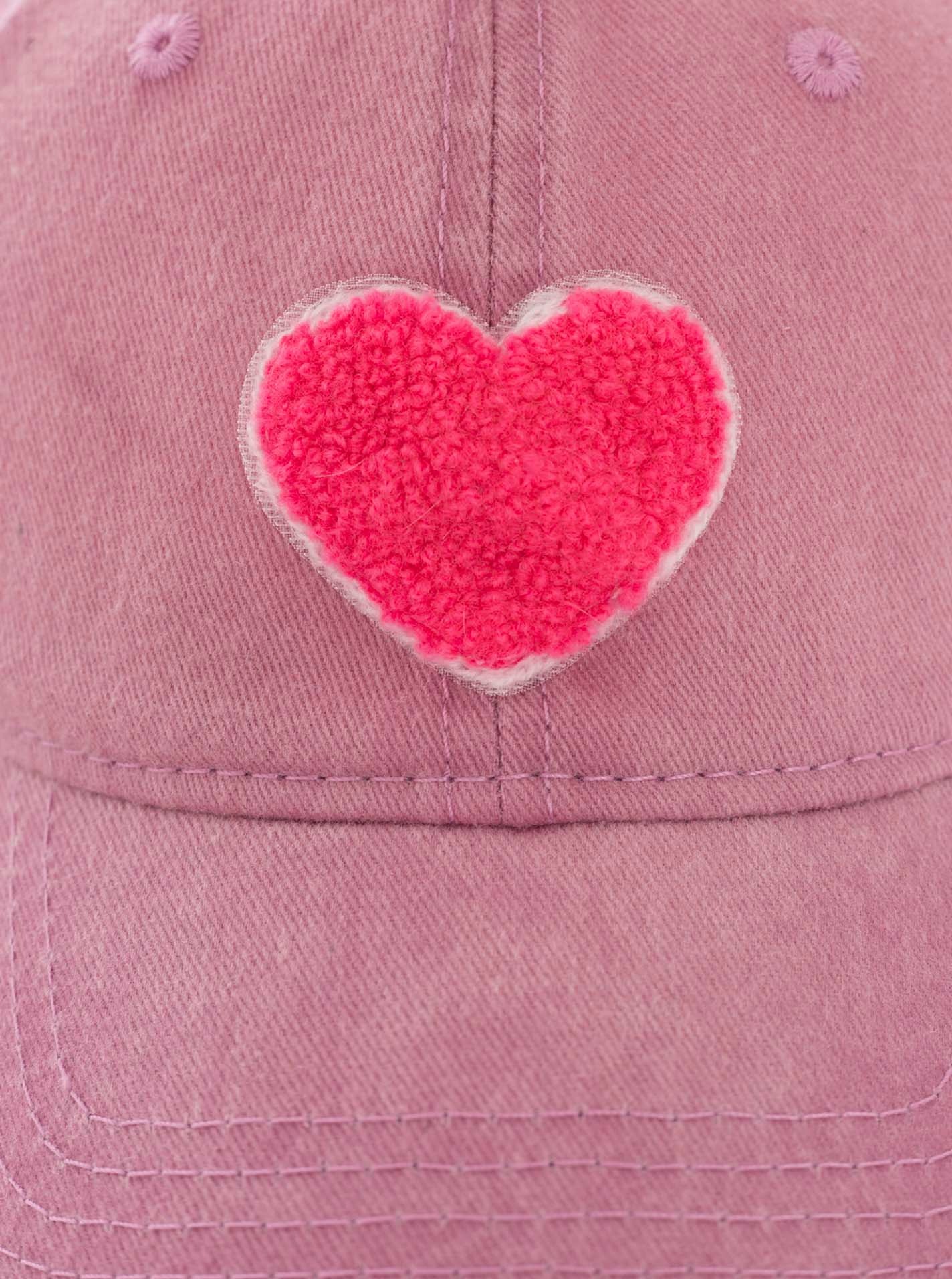 Zwillingsherz Baseball Cap »"Herz"« Pinkes Teddy-Herzpatch, vintage Look