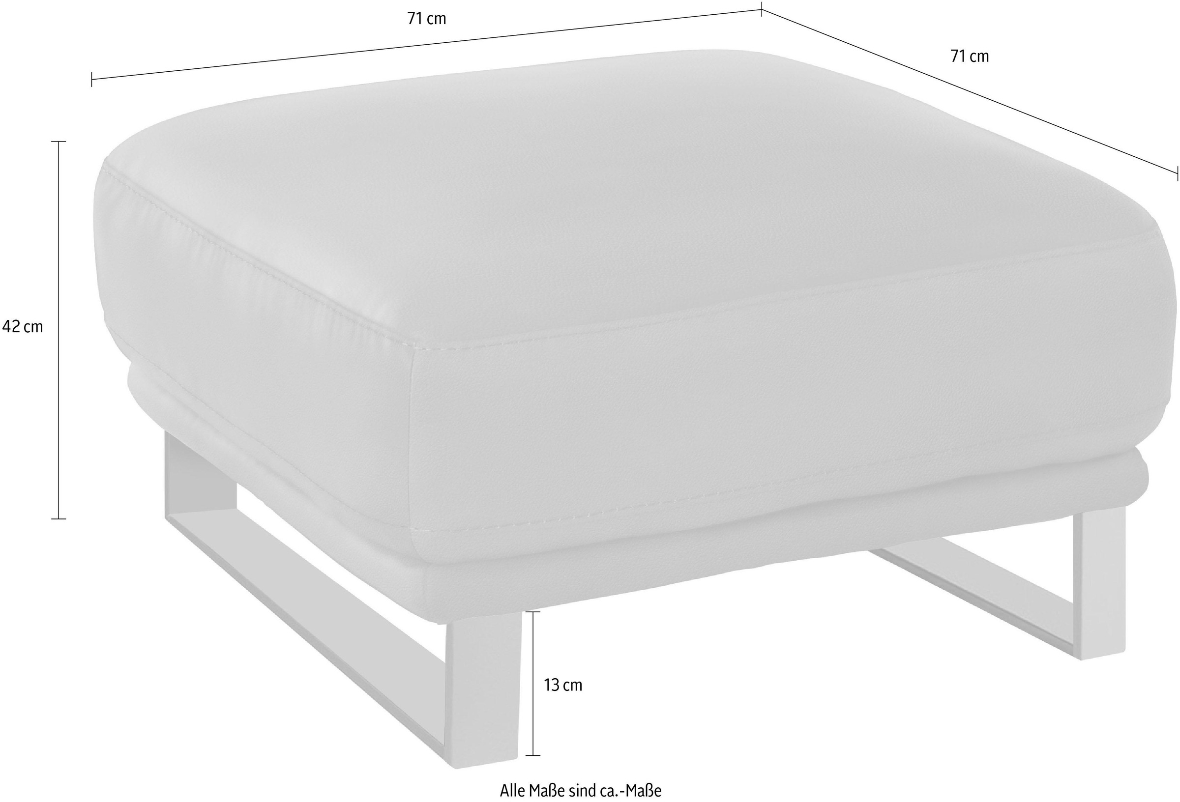 W.SCHILLIG Hocker »montanaa«, mit Metallkufen in Chrom glänzend, Breite 71 cm