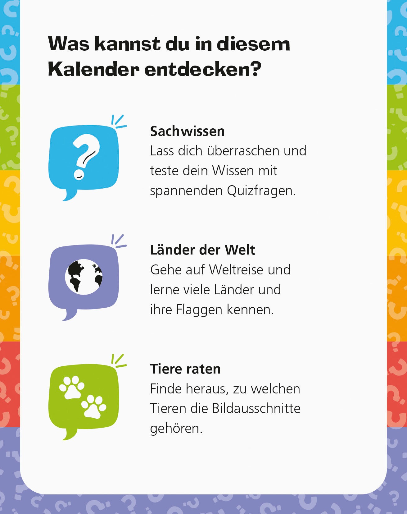 Ravensburger Abreißkalender »Wieso? Weshalb? Warum?, Mein Kalender 2024«, Made in Europe