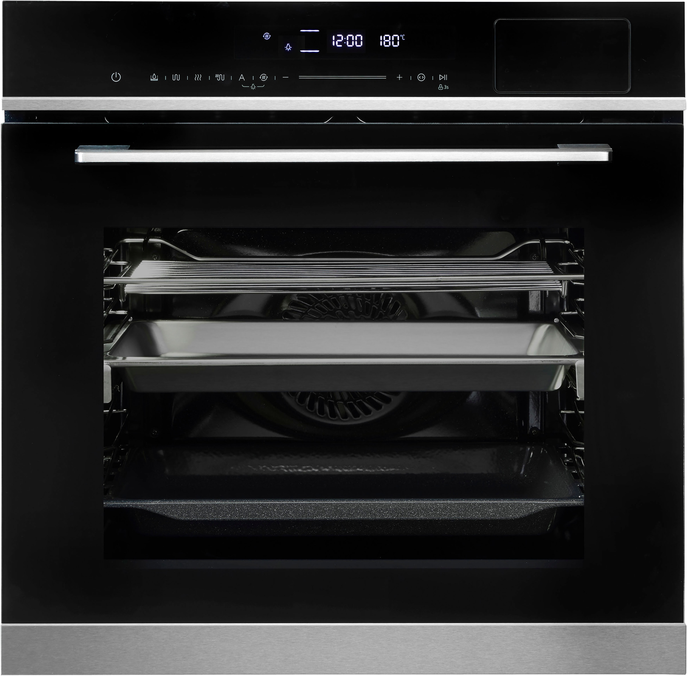 Hanseatic Dampfbackofen  »HBO7212SA1«, mit 2-fach-Teleskopauszug, Dampffunktion: Speisen werden mit Dampf sanft gegart