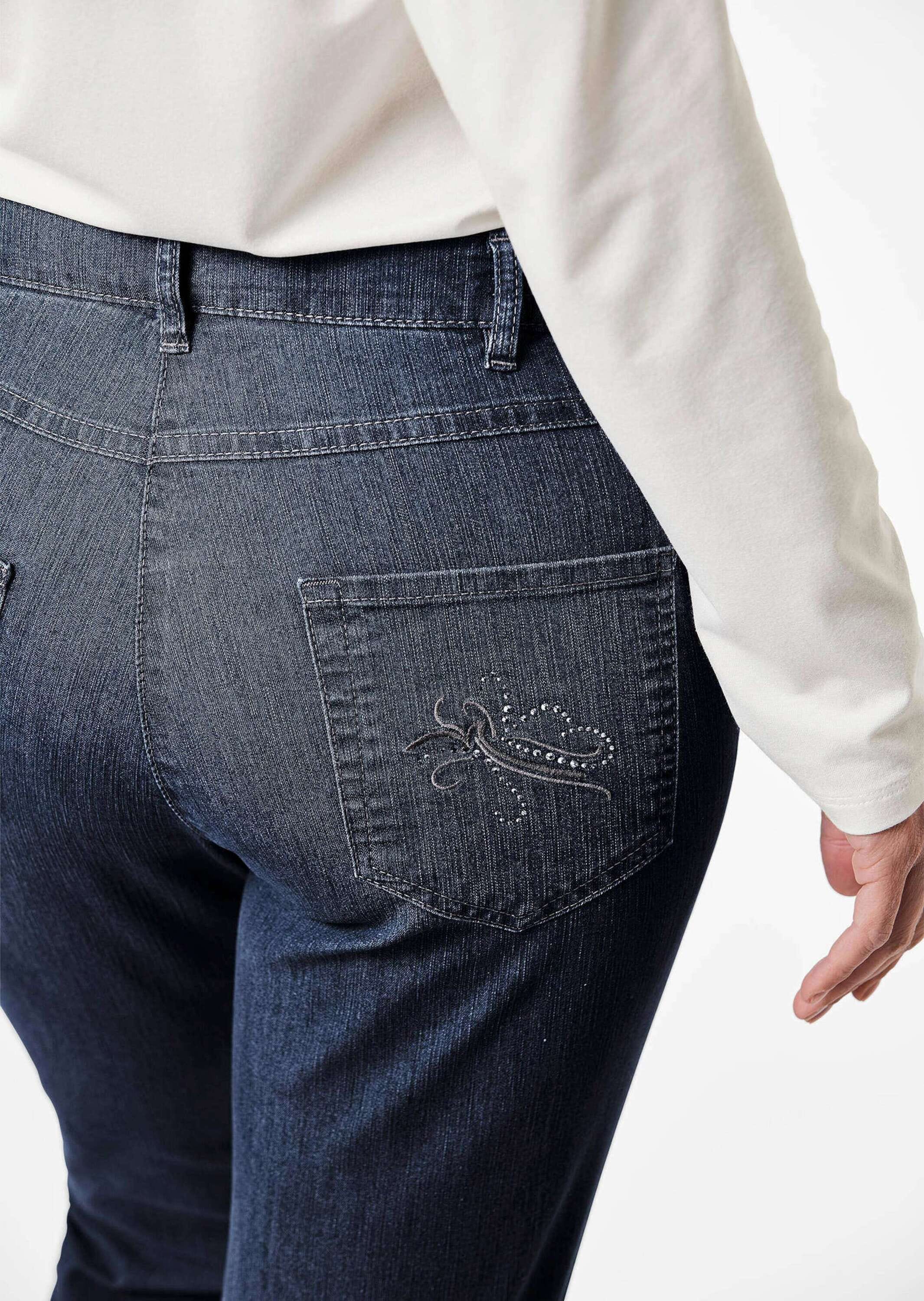 GOLDNER Stretch-Jeans »Jeanshose Carla Edel geschmückte Jeanshose Carla«