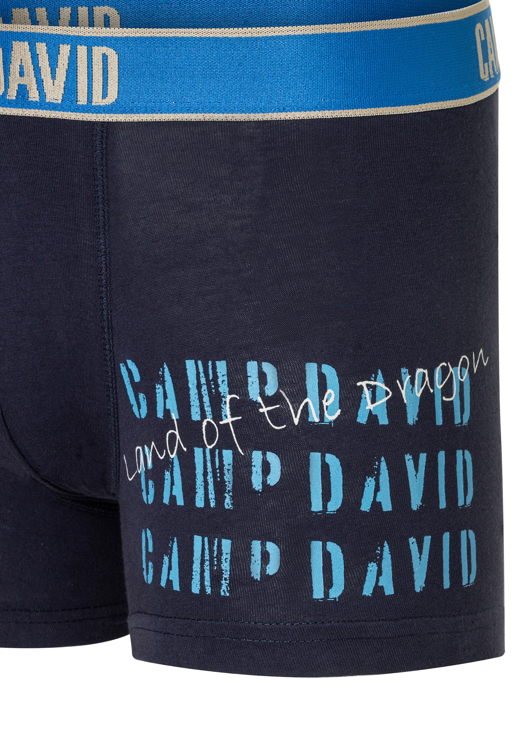 CAMP DAVID Boxershorts »casual« 2 Paar,  Boxershorts, mit doppellagiger Tasche, aus gekämmter Baumwolle