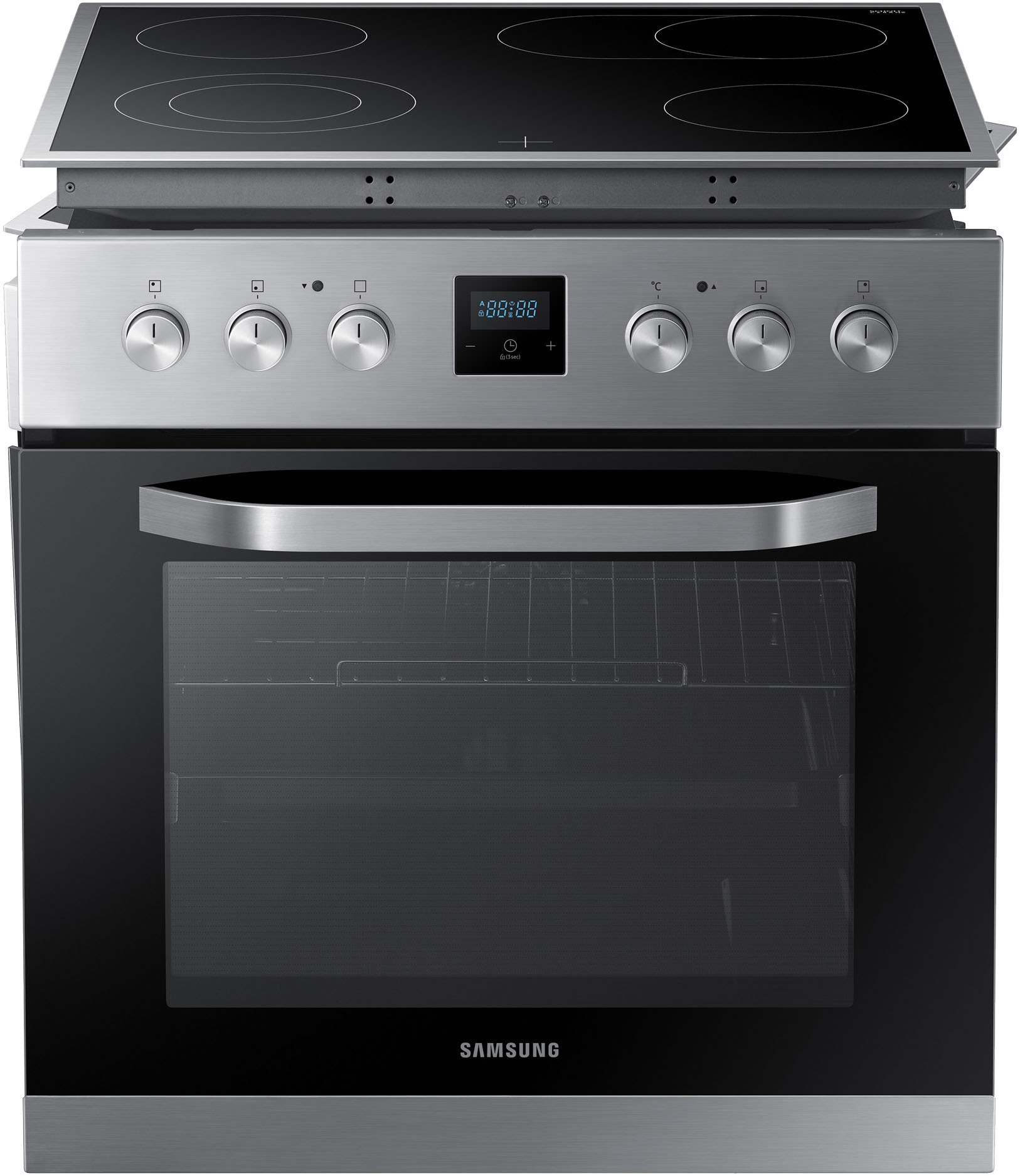 Samsung Elektro-Herd-Set »F-NB69R3301RS« mit 1-fach-Teleskopauszug Herd-Set mit SCHOTT CERAN® Kochfläche  & bequemen Teleskopvollauszug