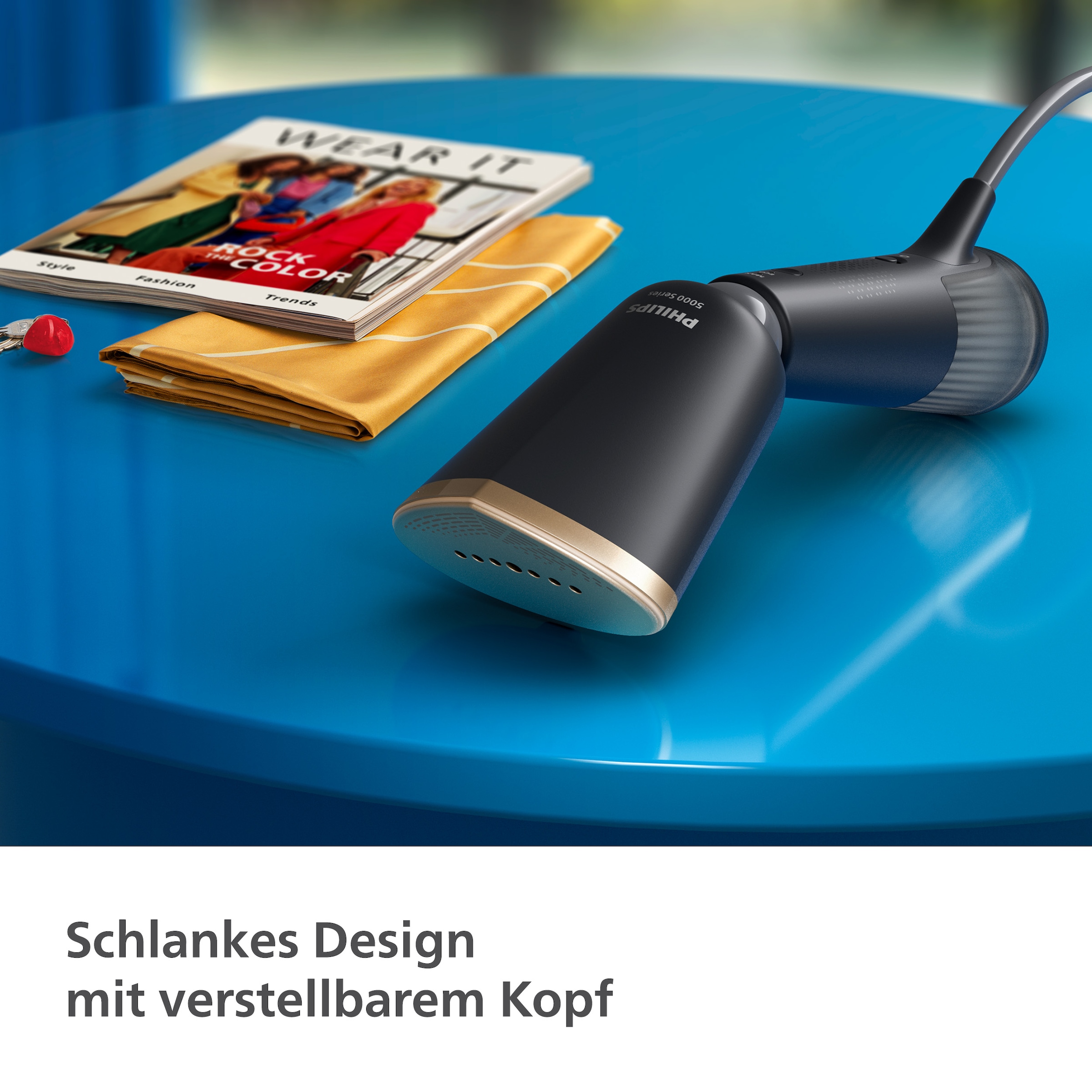 Philips Dampfbürste »STH5030 "Styler", 120 ml und 200 ml Wassertank, Metallplatte«, 1400 W, Steamer im schlanken Design; 2-in-1 Handschuh, Tasche, Stylemat inkl.