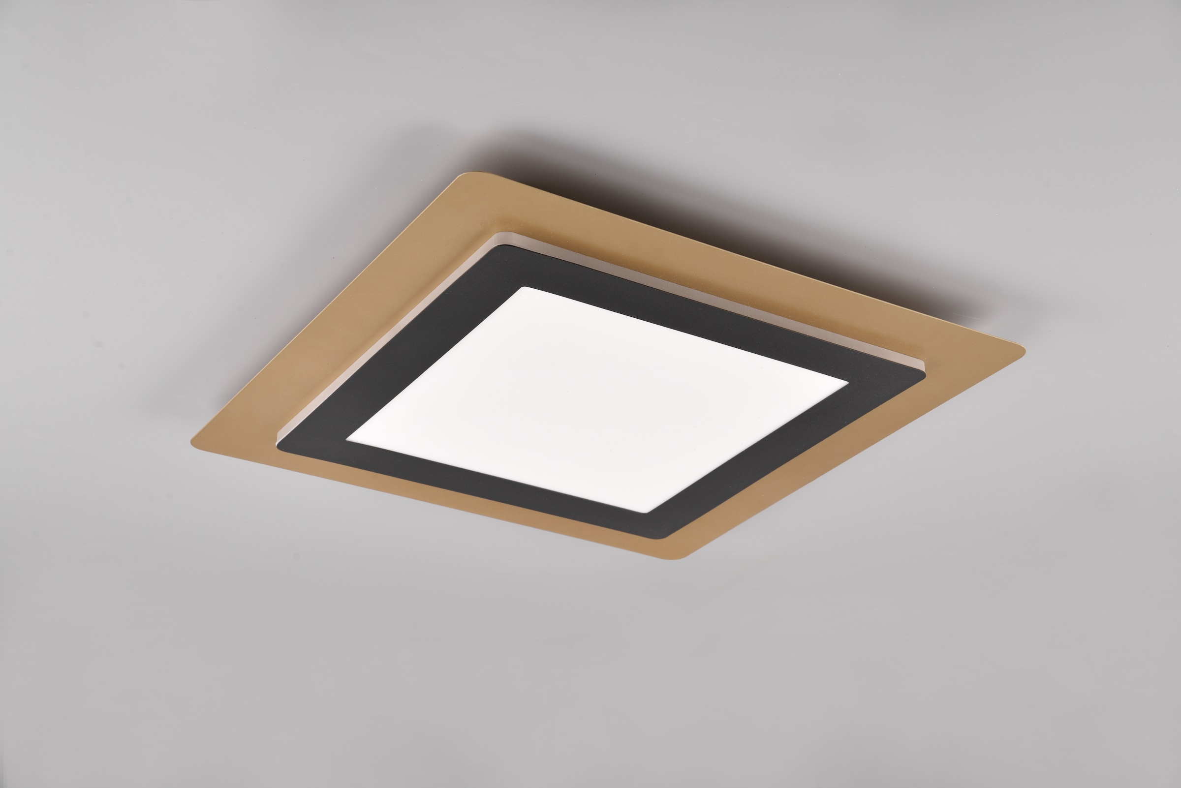 TRIO Leuchten LED Deckenleuchte »MORGAN, quadratische Deckenlampe 45x45cm, dimmbar, CCT, Memoryfunktion« LED-Board 1 Stk. warmweiß - kaltweiß Nachtlicht, Timer, 46W 6000 Lumen, 2700-6500 Kelvin, mit Fernbedienung