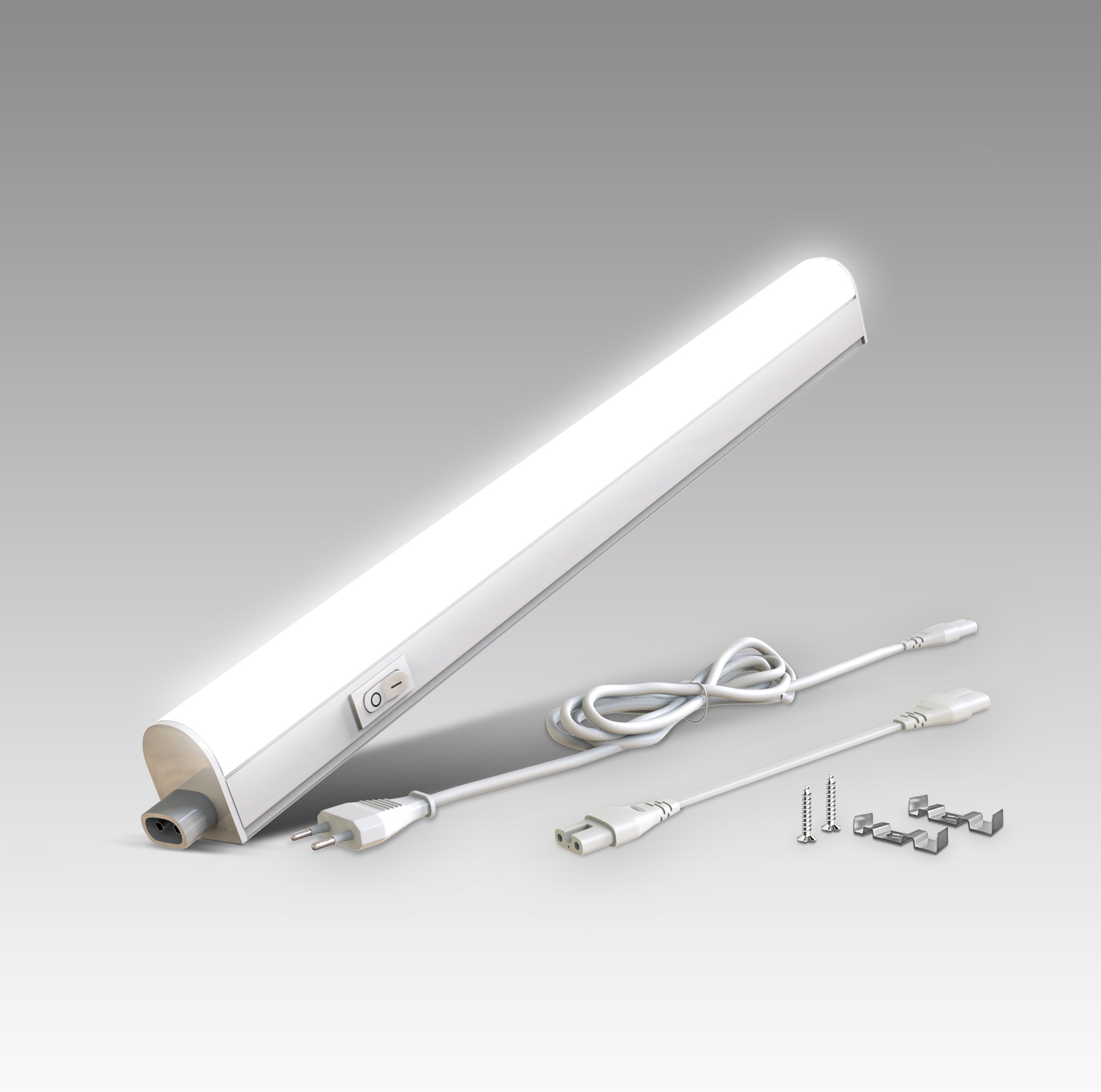 B.K.Licht Unterschrankleuchte, inkl. 1 x LED-Platine, 4 Watt, 400 Lumen, 4.000 Kelvin, nicht dimmbar,  mit EIN/AUS-Schalter,  inkl. Zuleitung 1,5 Meter