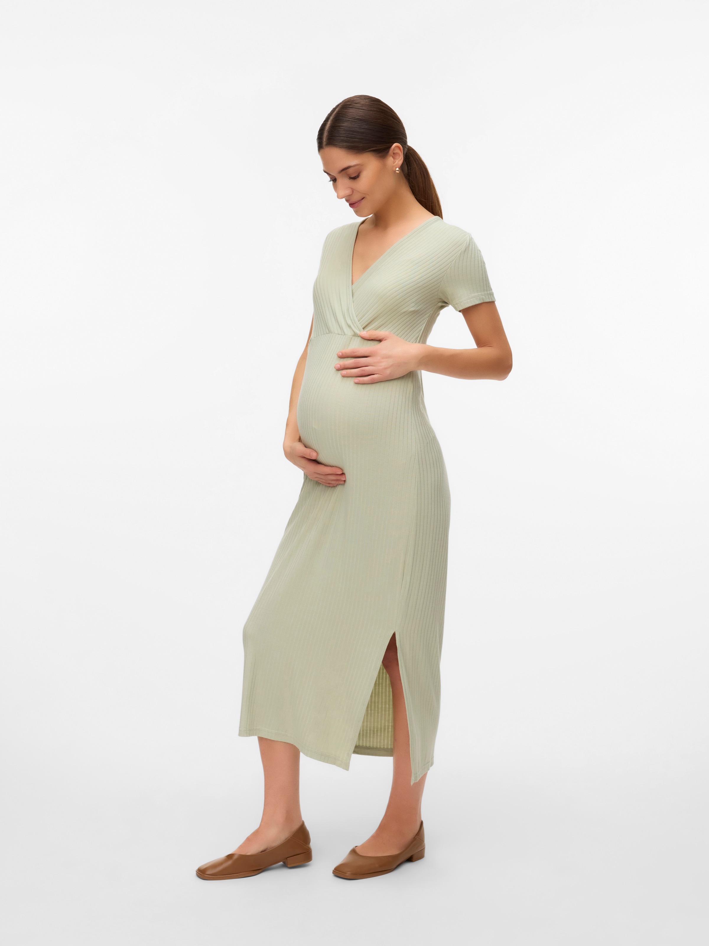 Mamalicious Jerseykleid »MLTRINITY TESS SS JRS MIDI DRESS 2F NOOS«