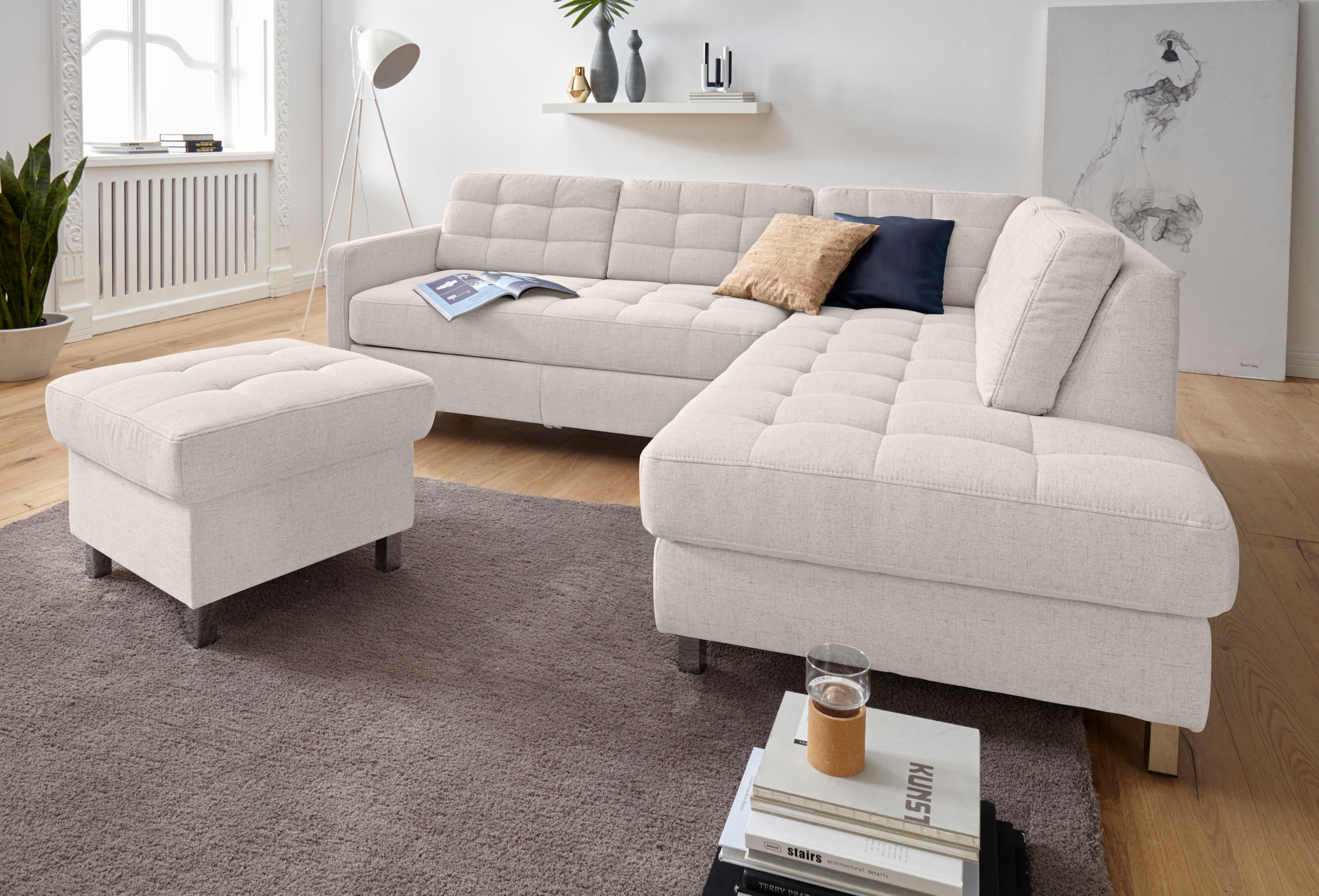 sit&more Ecksofa "Picasso L-Form" wahlweise mit Schlaffunktion und Bettkasten