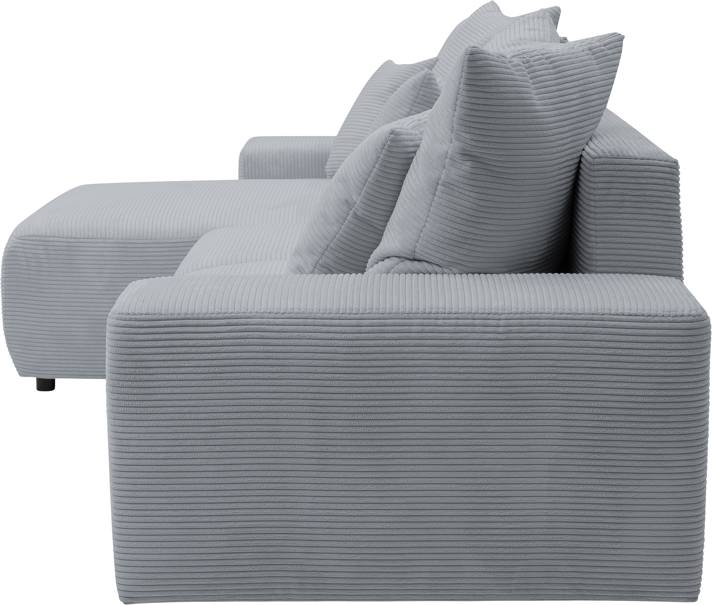 WERK2 Ecksofa »Riwa, modernes Sofa zum Kuscheln und Entspannen, Breite 300cm, L-Form«, Trendiges Ecksofa mit vielen Kissen, Schlaffunktion & Bettkasten