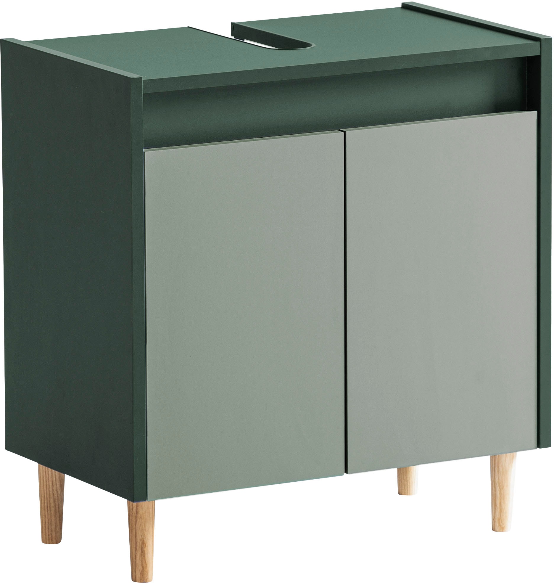 Schildmeyer Waschbeckenunterschrank »Lovis, Breite 56 cm«, Metallbeschläge, Möbelfüße aus Massivholz