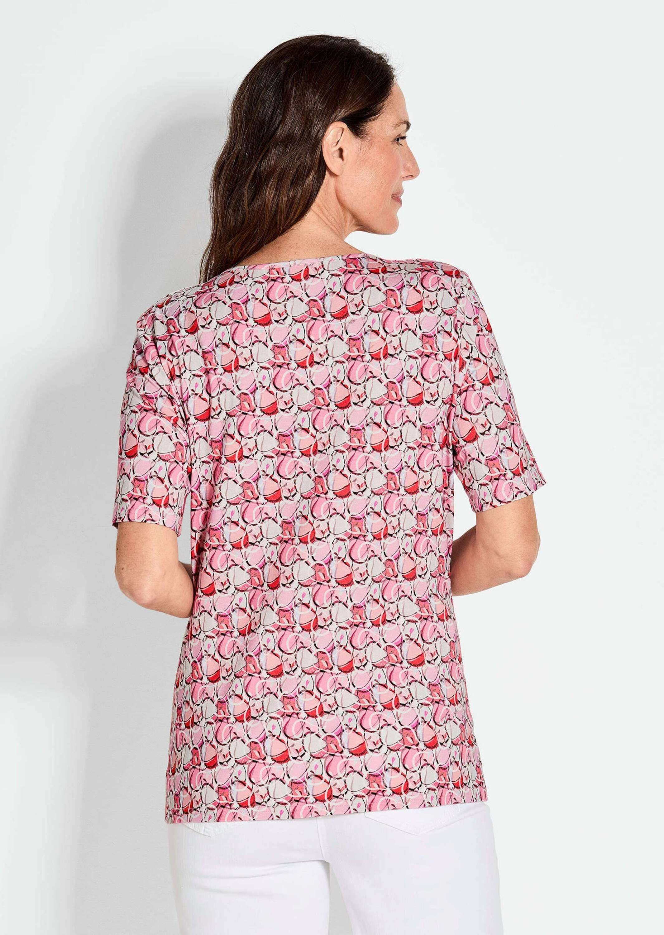 GOLDNER Print-Shirt »Multicolor-Shirt mit Halbarm, Rundhalsausschnitt« Ohne