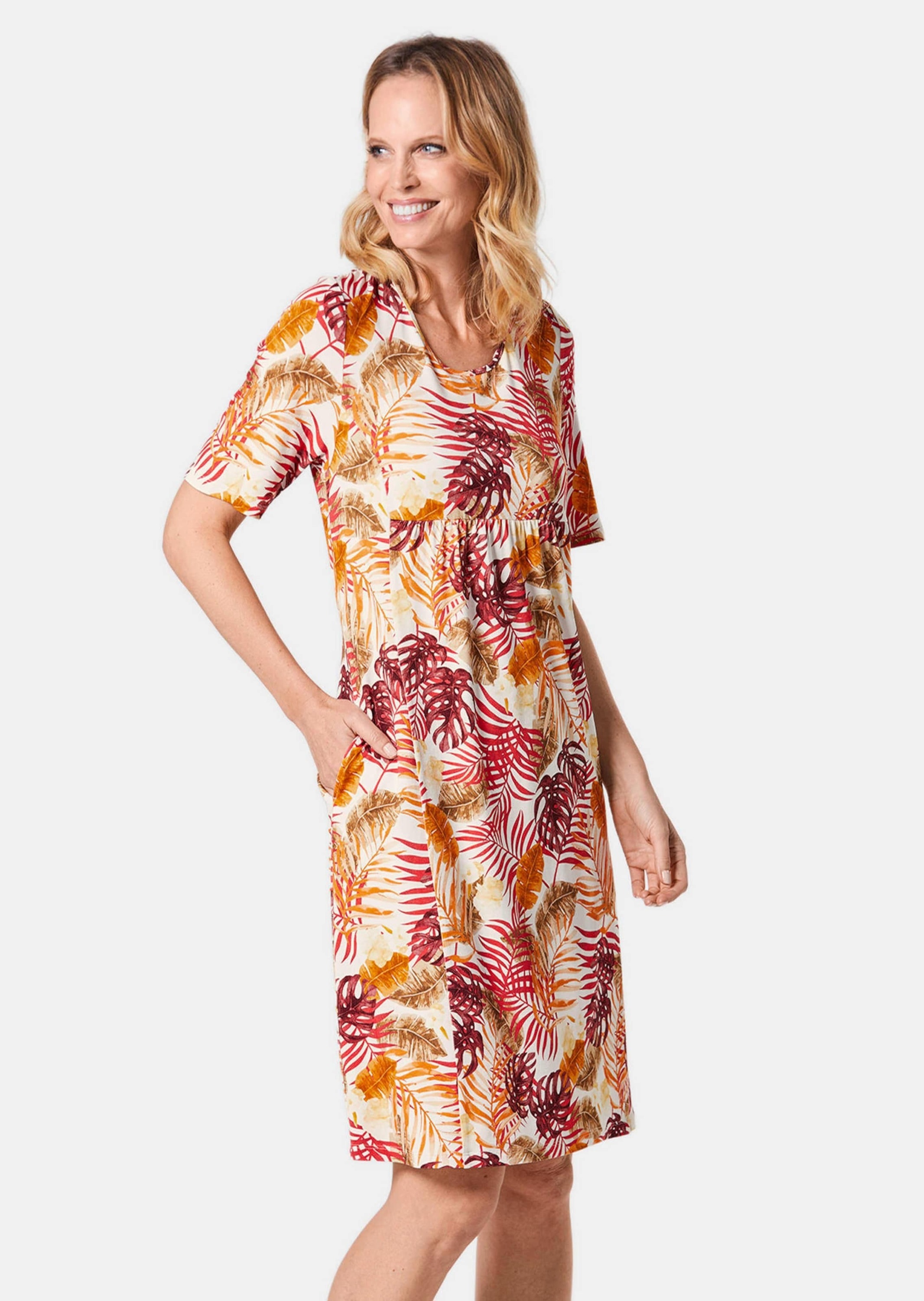 GOLDNER Jerseykleid »Elastisches Jerseykleid mit modischem Druck«