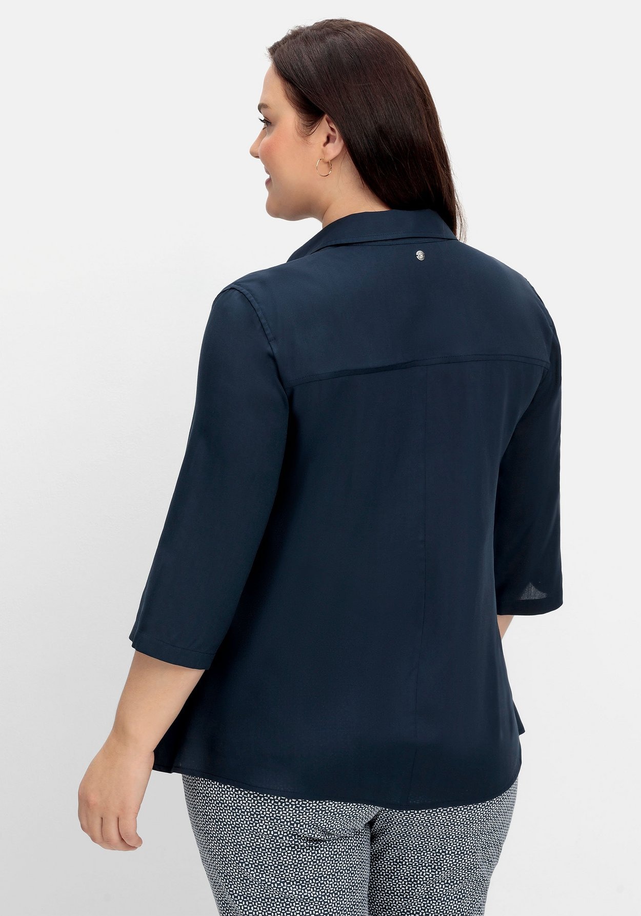 Sheego Hemdbluse »Bluse in Wickeloptik, mit verdeckter Knopfleiste«