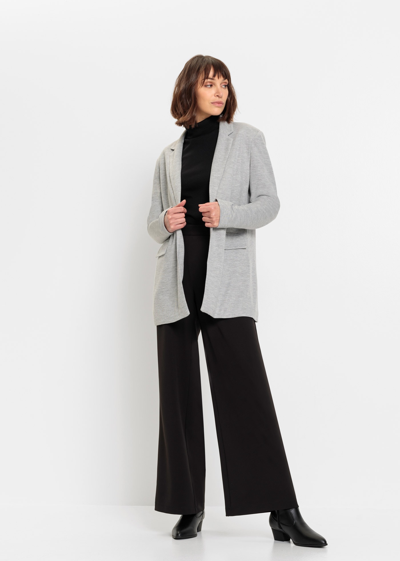 bonprix Jerseyblazer »Langer Jersey-Blazer mit Taschen« Langer Jersey-Blazer mit Taschen