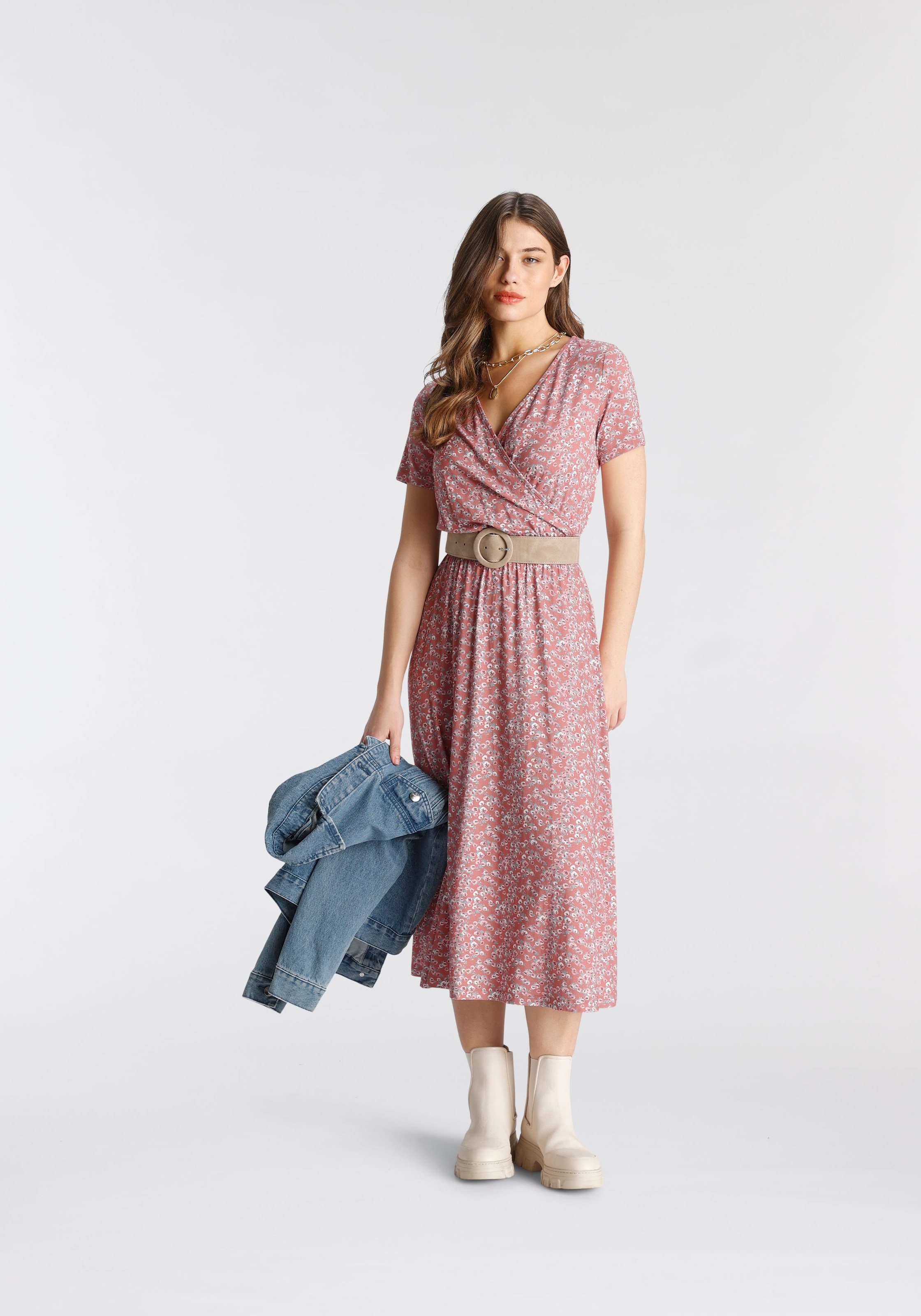 Tamaris Jerseykleid in Midilänge