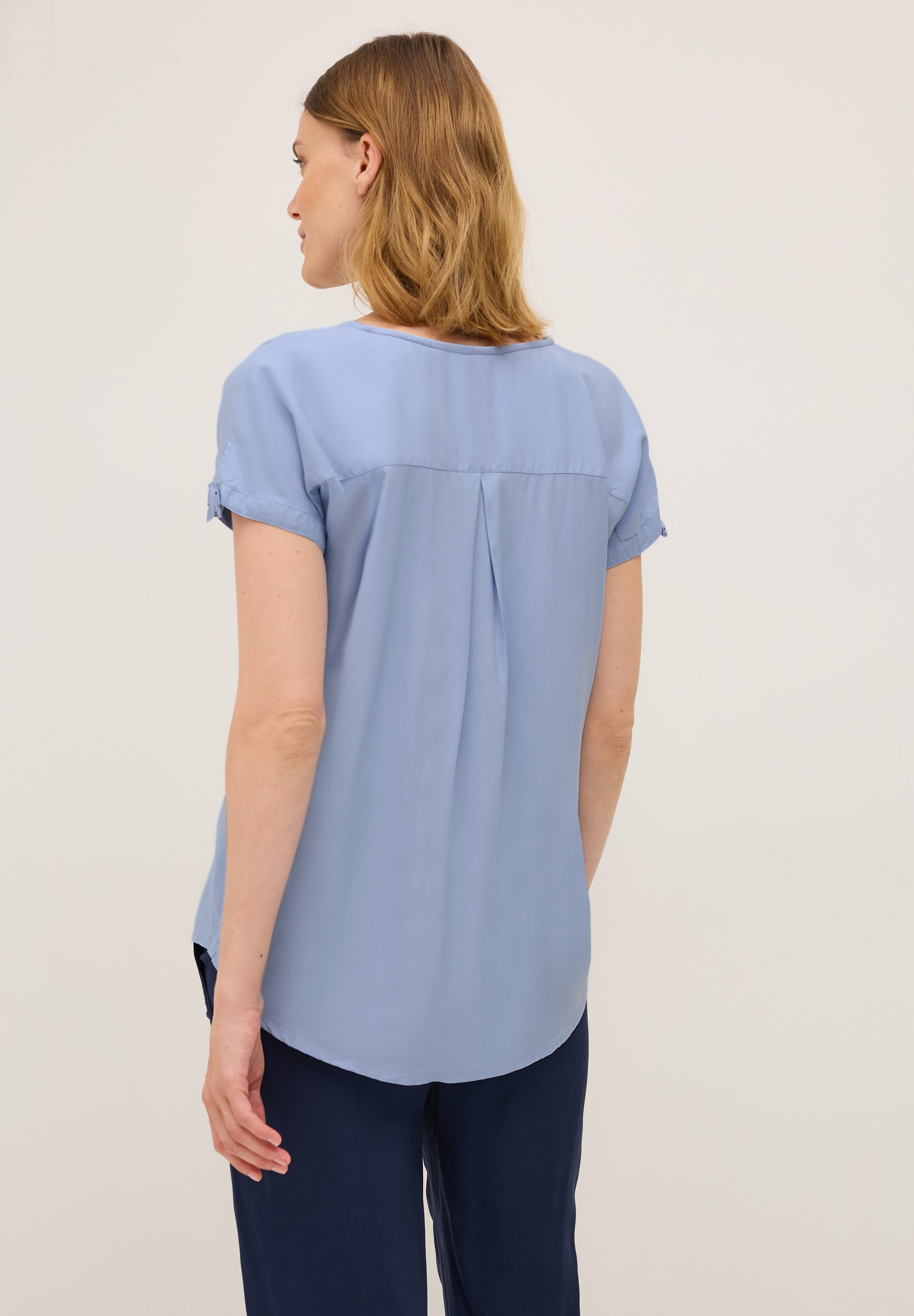Cecil T-Shirt, Blusenshirt mit gerundetem V-Ausschnitt