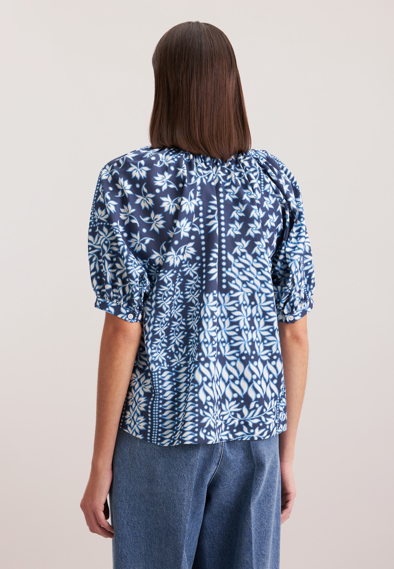 seidensticker Klassische Bluse »Schwarze Rose«, Tunika Druck