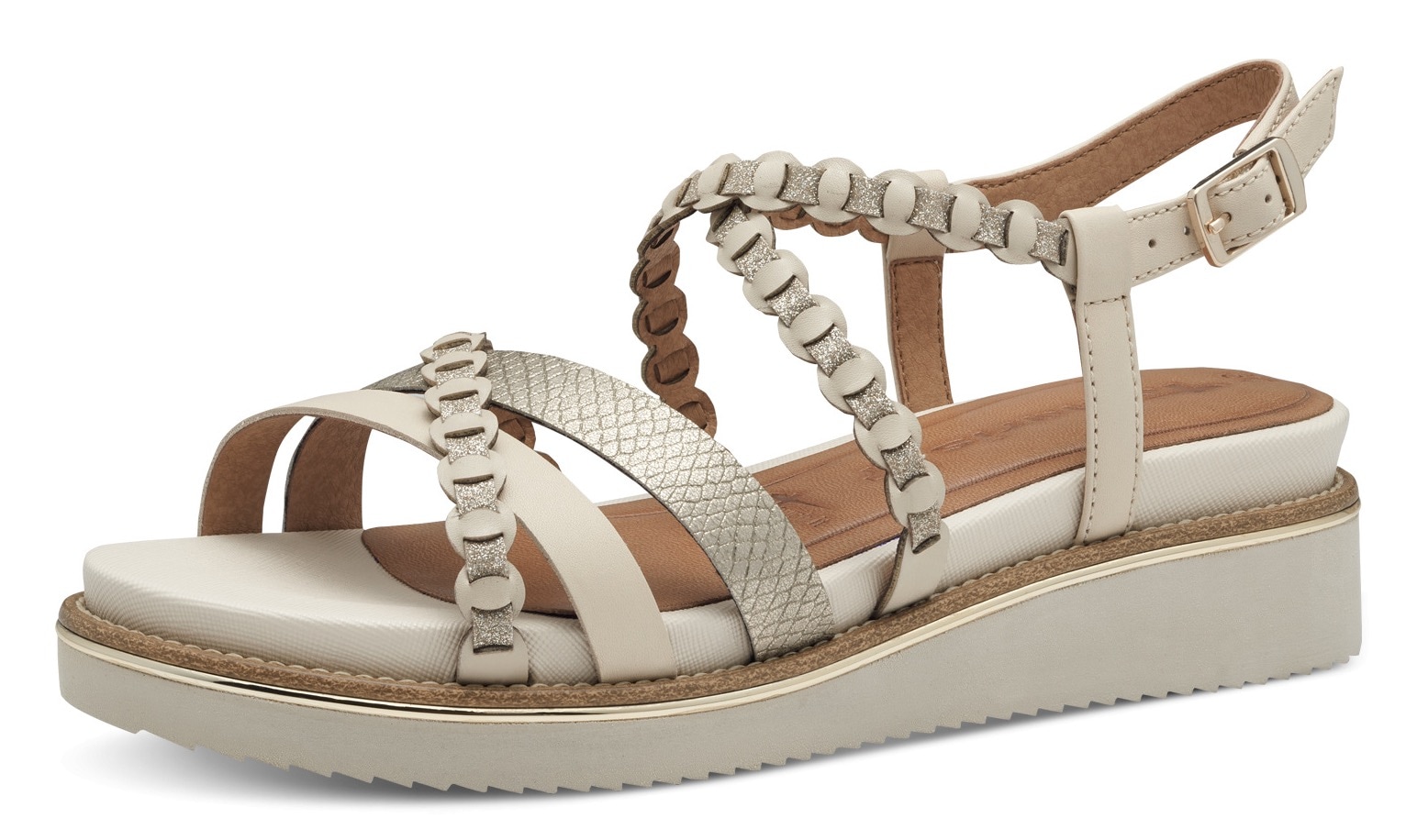 Tamaris Keilsandalette  , Riemchensandale, Sommerschuh mit verstellbarer Schnalle
