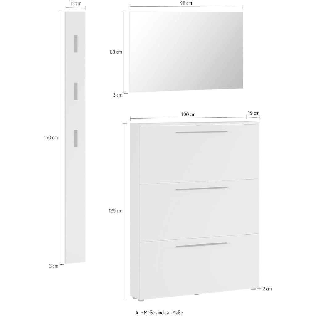 GERMANIA Garderoben-Set »GW-Utah«, (Set, 3 St.)