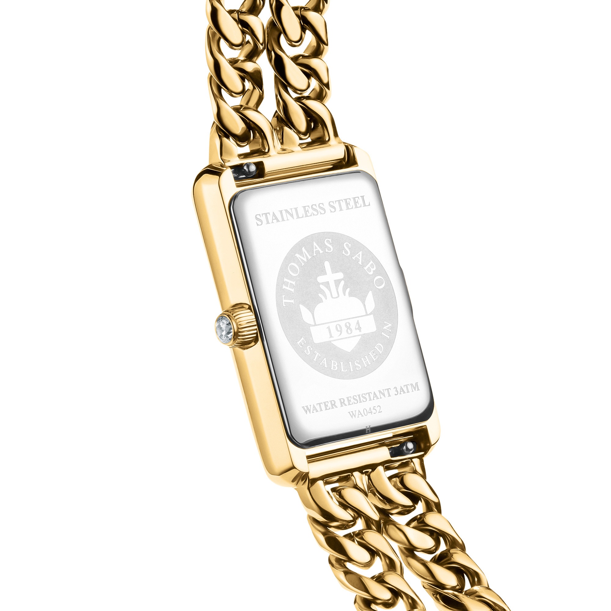THOMAS SABO Quarzuhr »Bold Elegance« Armbanduhr, Damenuhr, Edelstahlarmband, analog, Tag, Zirkonia (synth.)