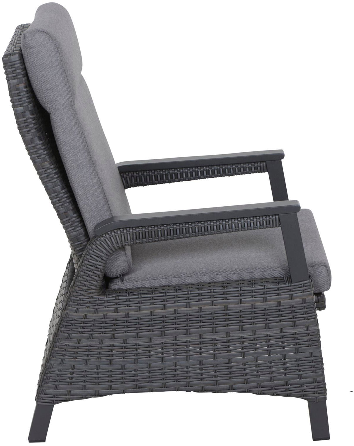 Siena Garden Gartenlounge-Set »Solea«, (Set, 8 tlg.), bestehend aus 2 Sesseln, 1 Bank, 1 Tisch und 4 Auflagen