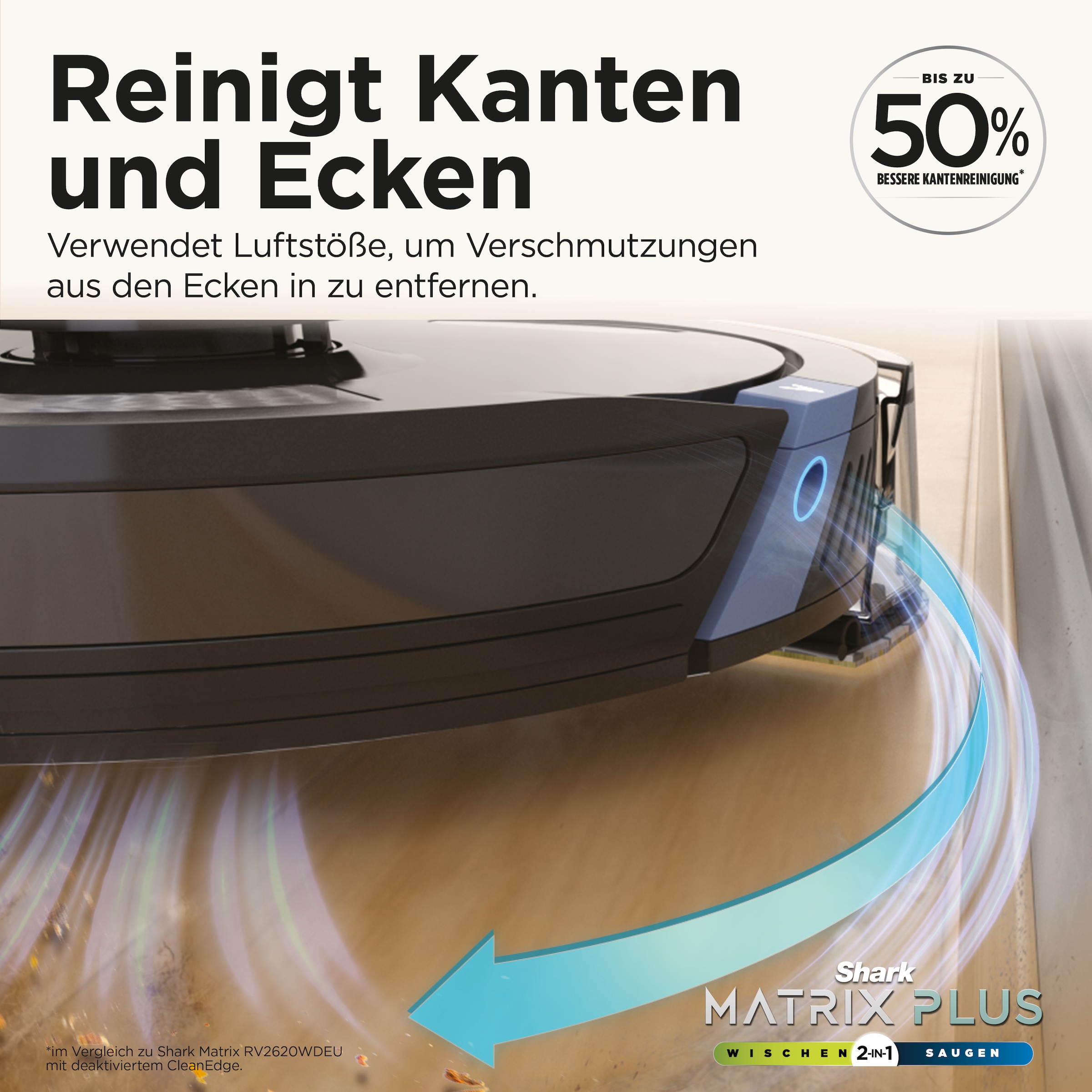 Shark Nass-Trocken-Saugroboter »RV2620WDEU«, Matrix Plus 2-in-1 Wischen & Saugen