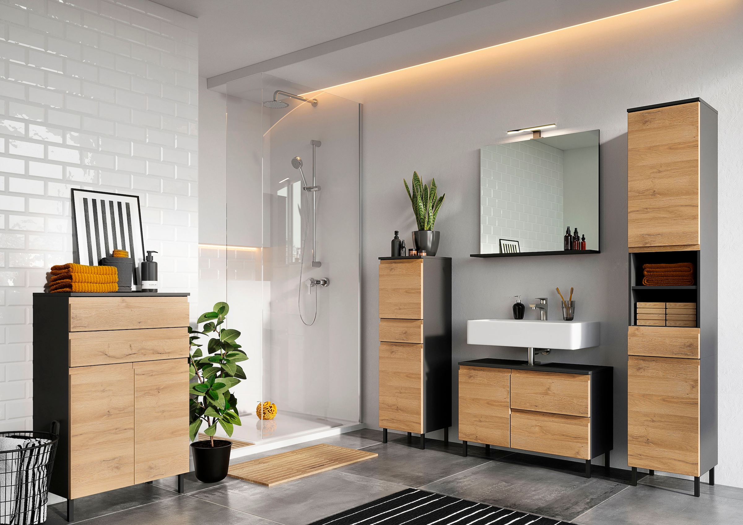GERMANIA Midischrank »Scantic«, (1 St.), mit griffloser Optik