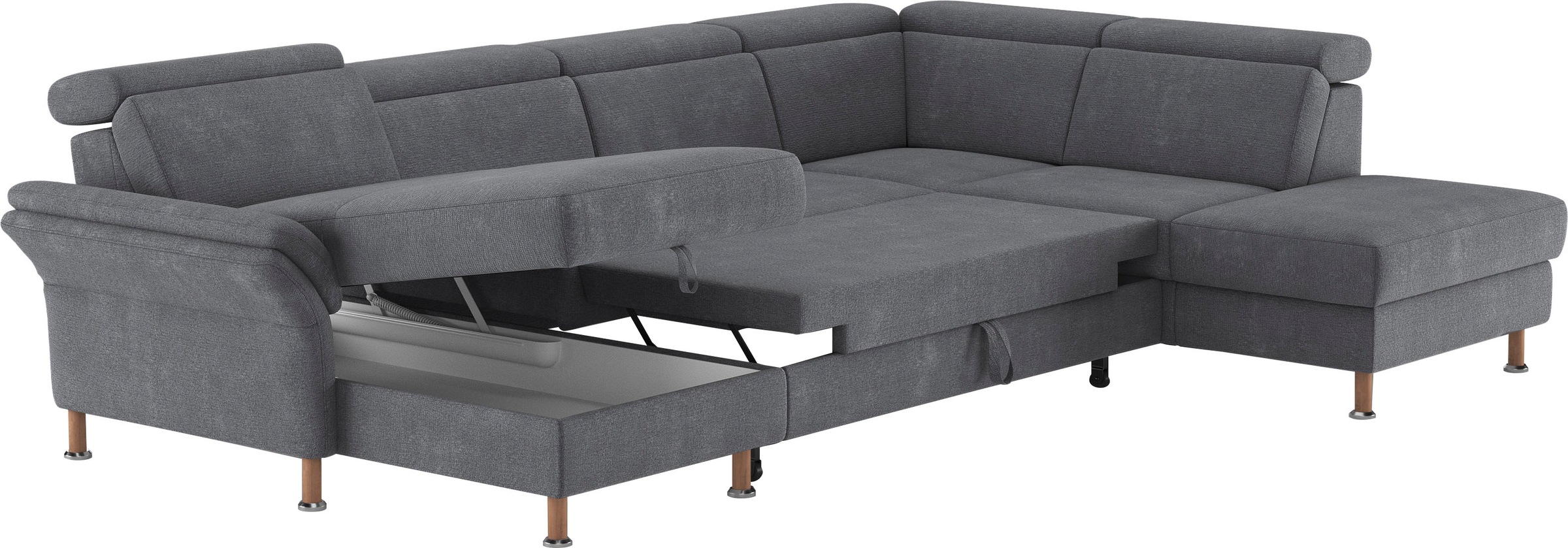 Home affaire Wohnlandschaft »Calypso U-Form«, wahlweise mit motorischer Relaxfunktion