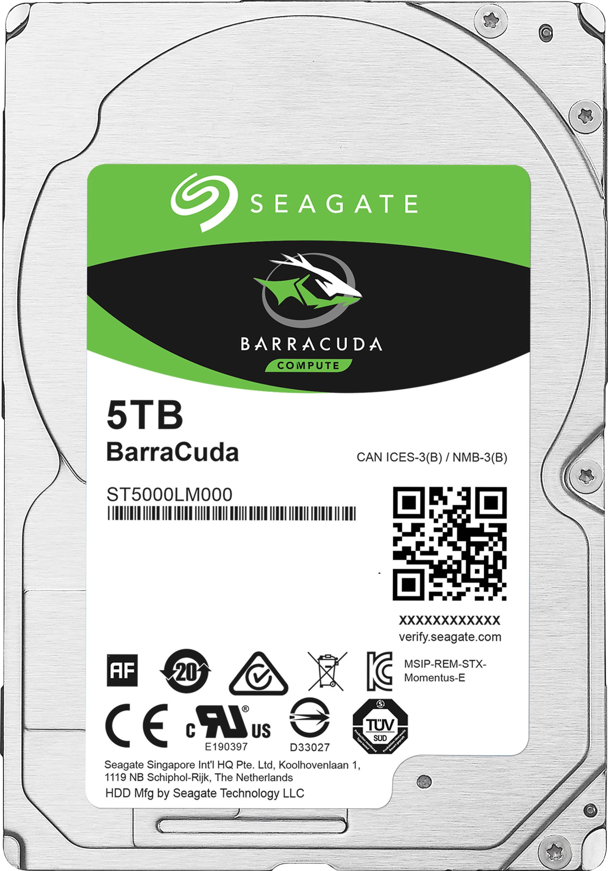 Seagate HDD-Festplatte »BarraCuda Mobile«, 2,5 Zoll, Anschluss SATA III, Bulk