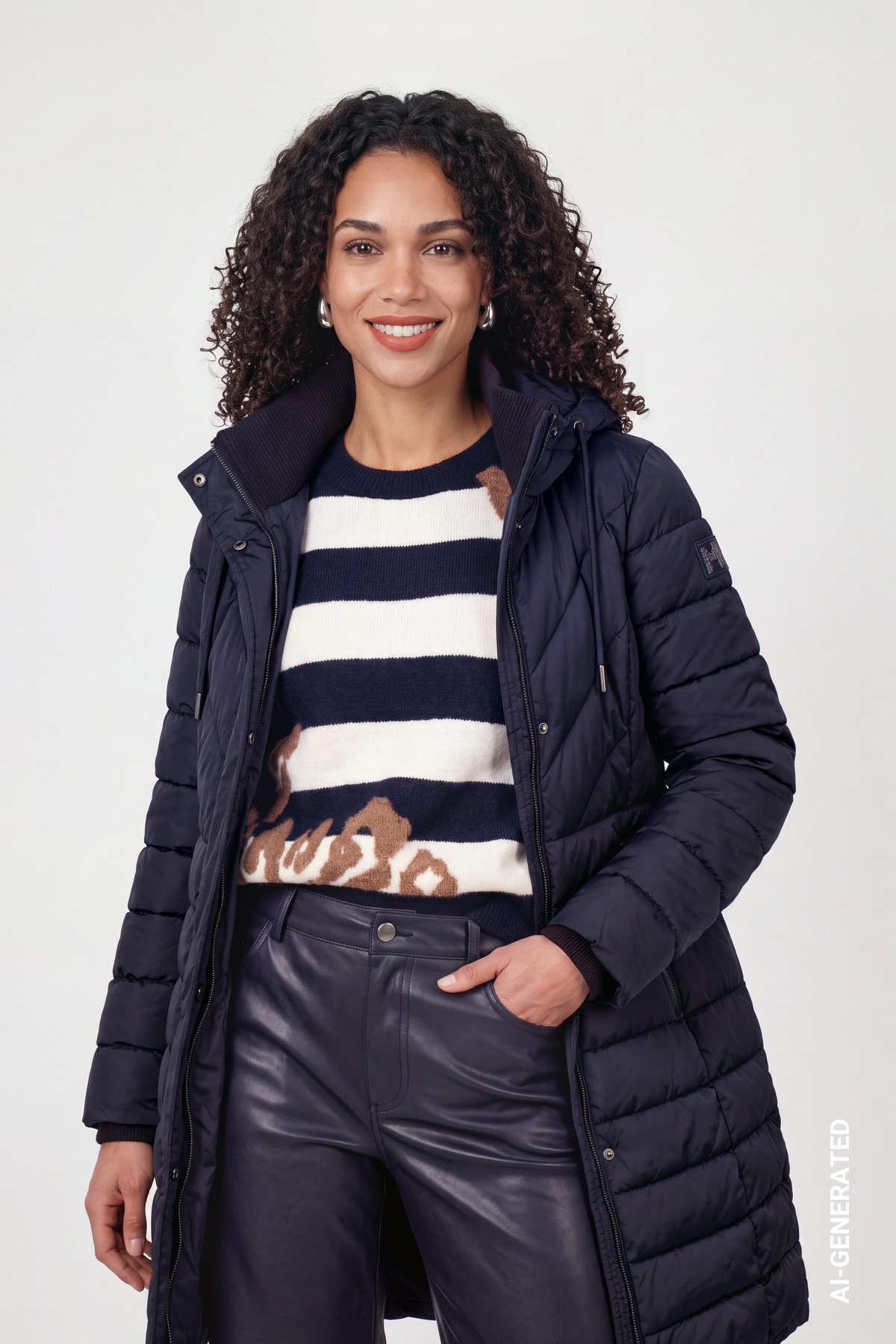 Monari Steppmantel Regular fit mit Kapuze