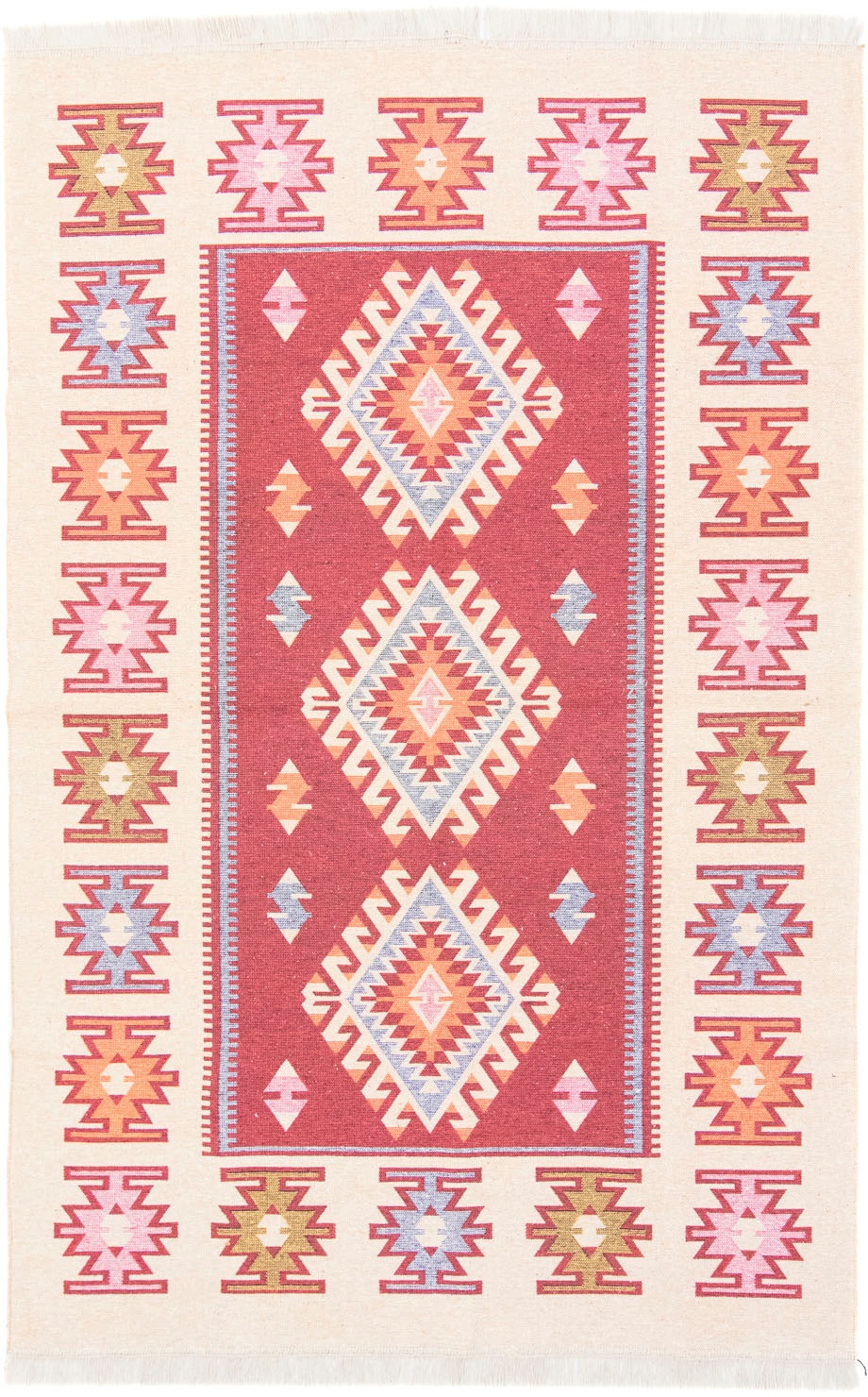 morgenland Wollteppich »Kelim Teppich Ariz«, rechteckig, 5 mm Höhe, reine Baumwolle