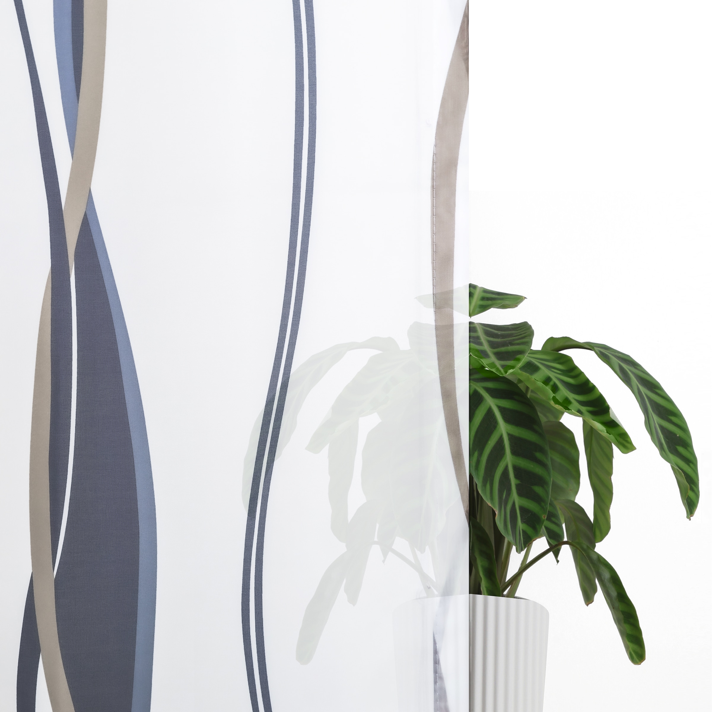 OTTO home Raffrollo »Dimona« mit Klettschiene Transparent, Voile, Polyester, Wellen